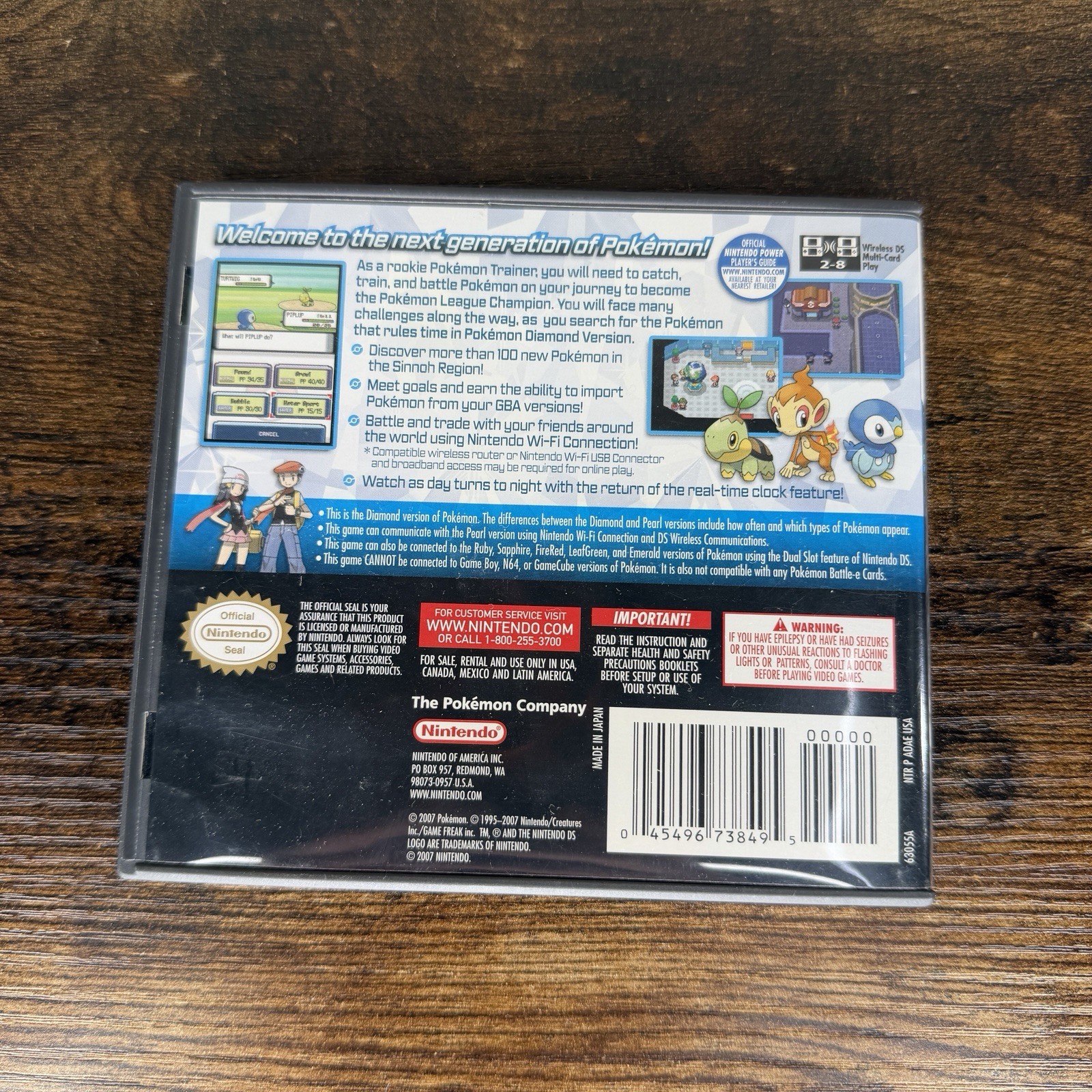 Pokemon Diamond Nintendo DS Case Only