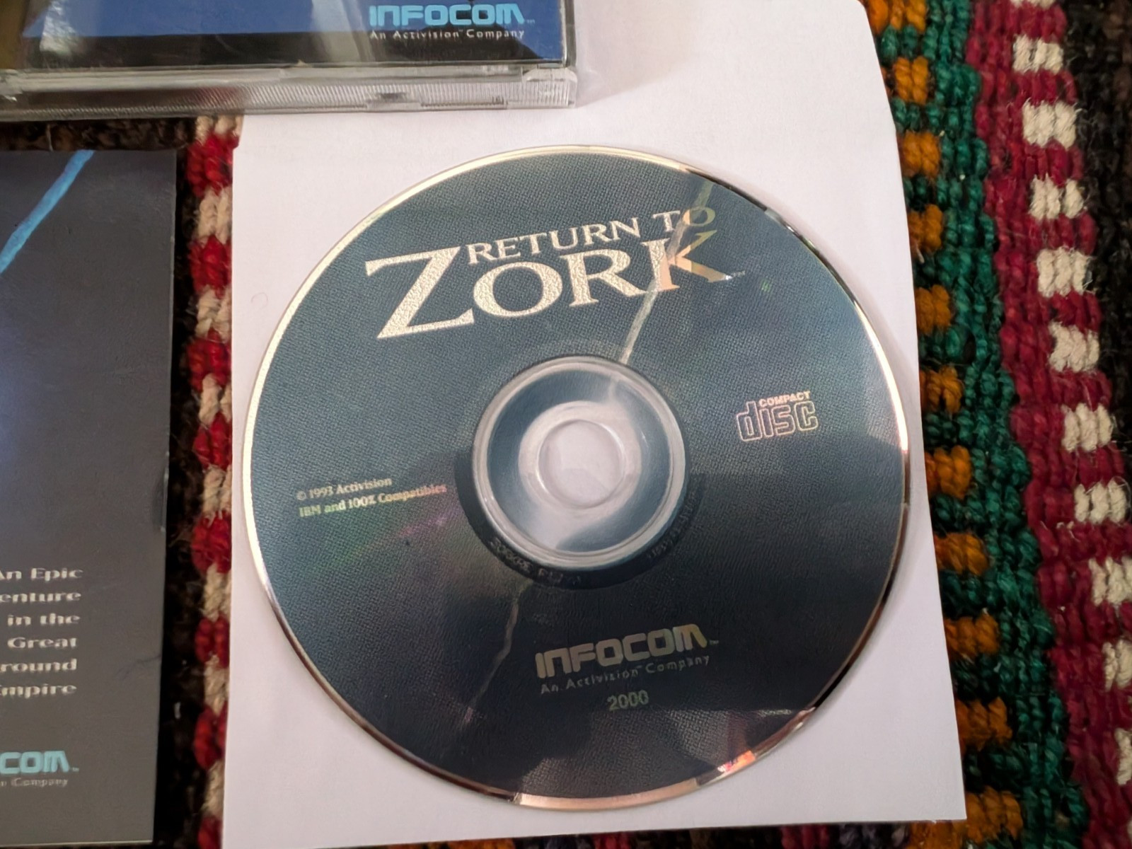Vtg DOS Video Game RETURN TO ZORK 1993 Infocom NM Cond FREE Shipping