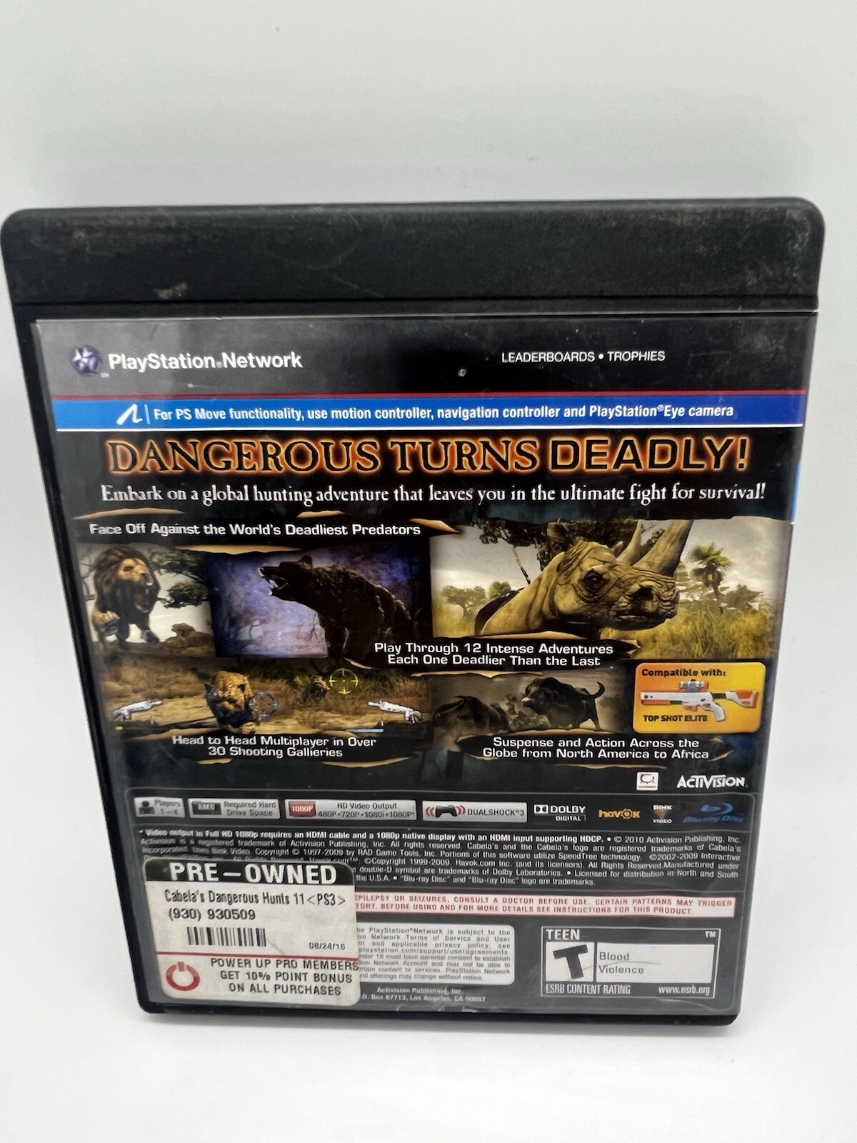 PS3 – Cabela’s Dangerous Hunts 2011 (Sony PlayStation 3, 2010) – COMPLETE
