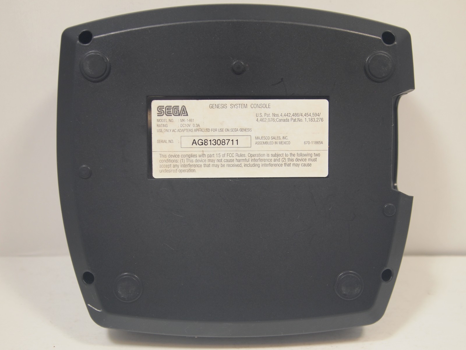 Sega Genesis Model 3 Console Only For Parts or Repair
