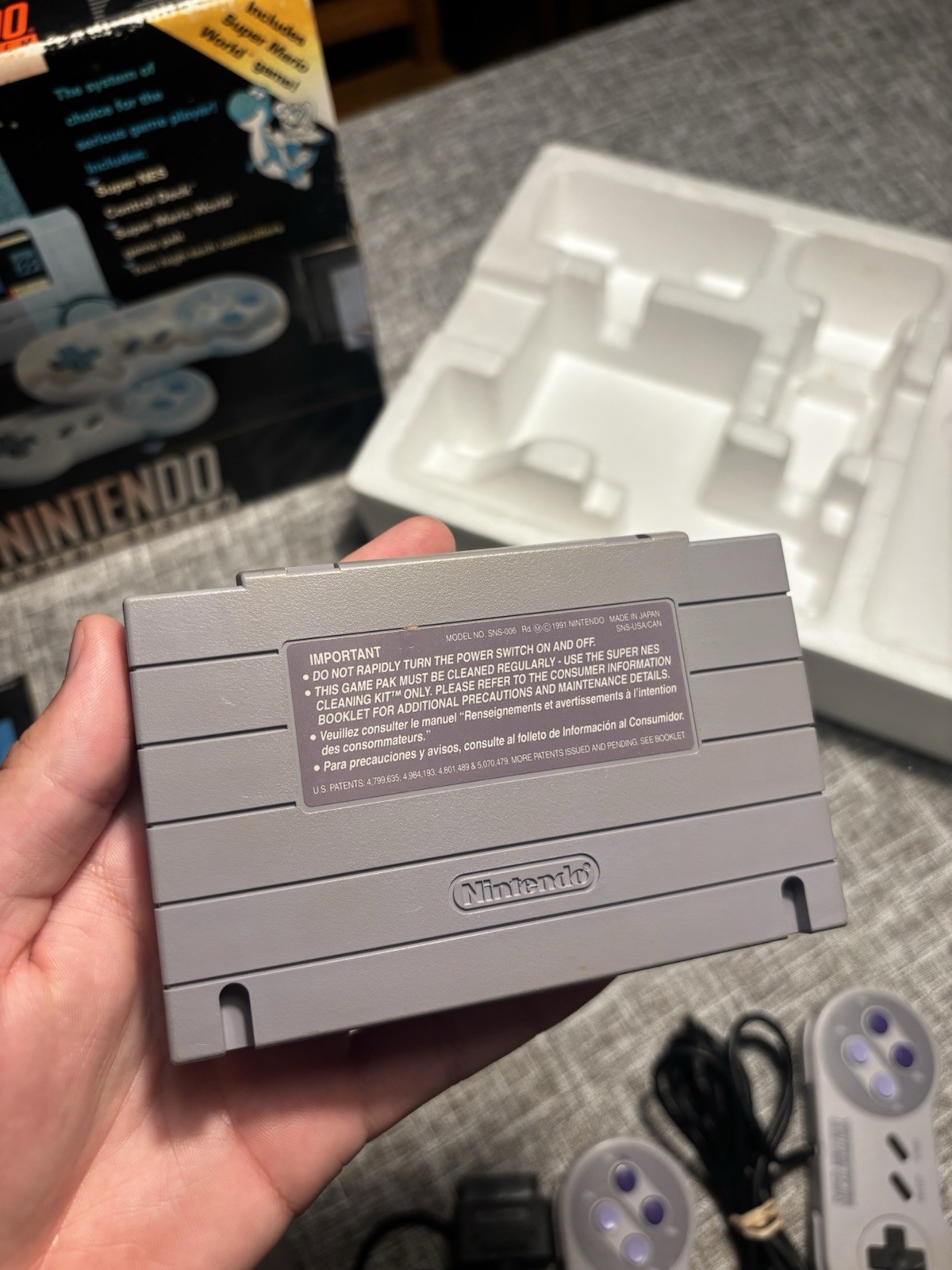 Nintendo Super NES Super Set Console with Super Mario World Complete In Box