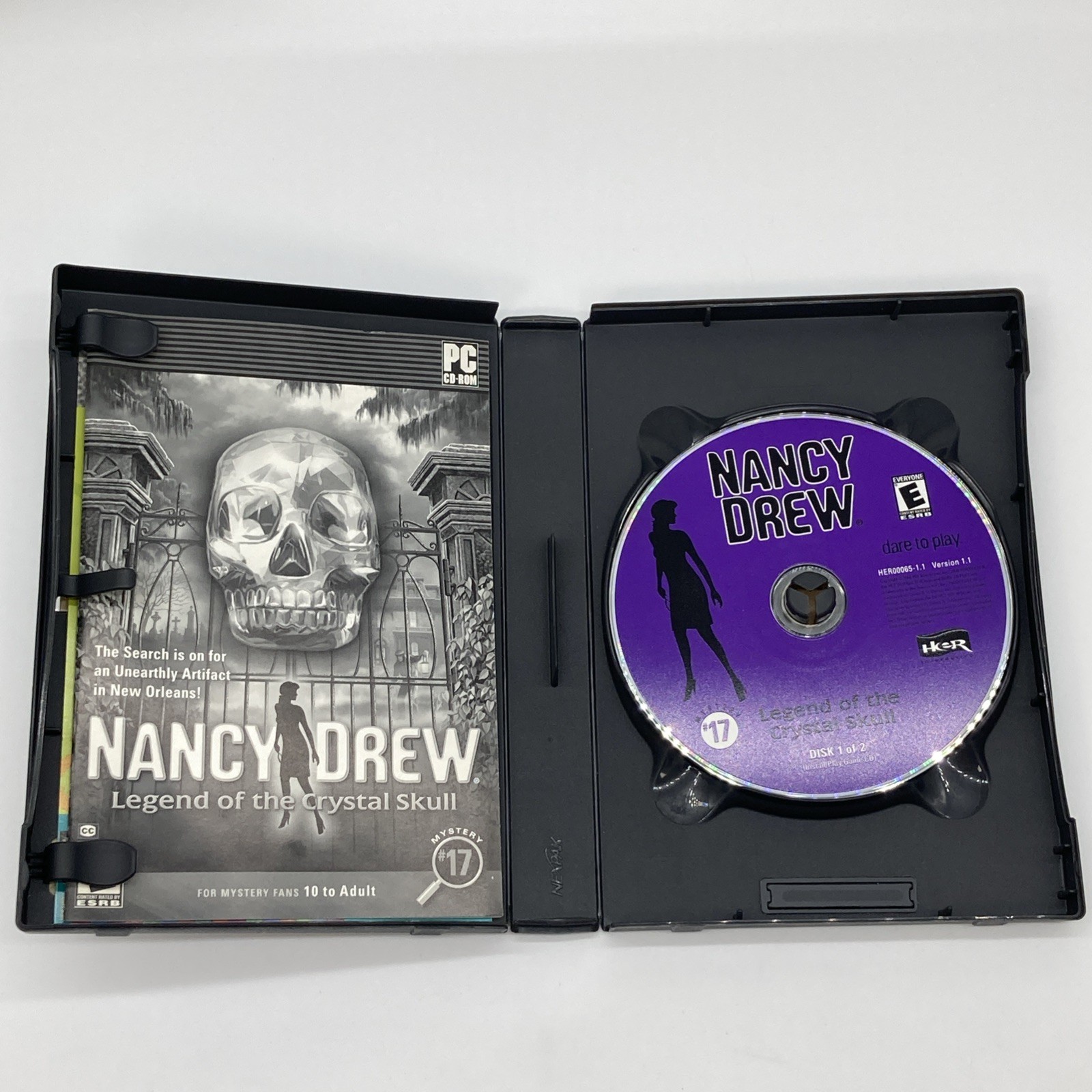 Nancy Drew Legend of the Crystal Skull Mystery 17 PC CD 2007 Her Interactive CIB