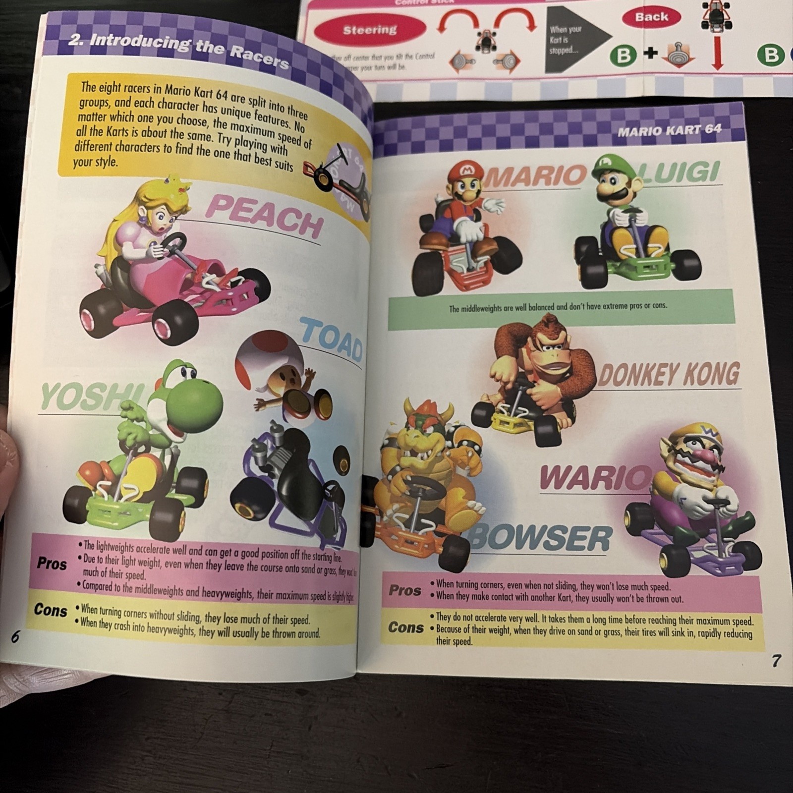 Mario Kart 64 (Nintendo 64, 1997) Manual And Operation Card, No Game