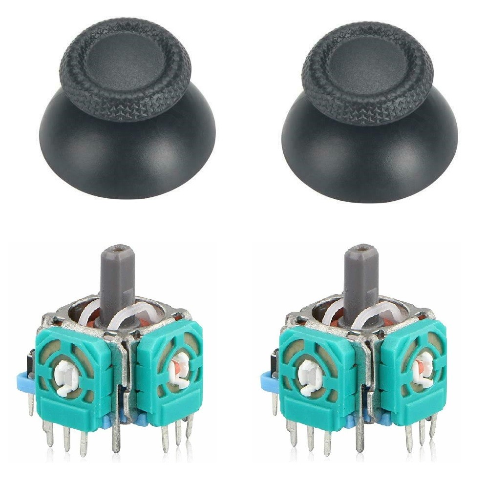 Sony PlayStation 5 PS5 2pcs Analog Potentiometer Joystick Grip Black CFI-ZCT1W