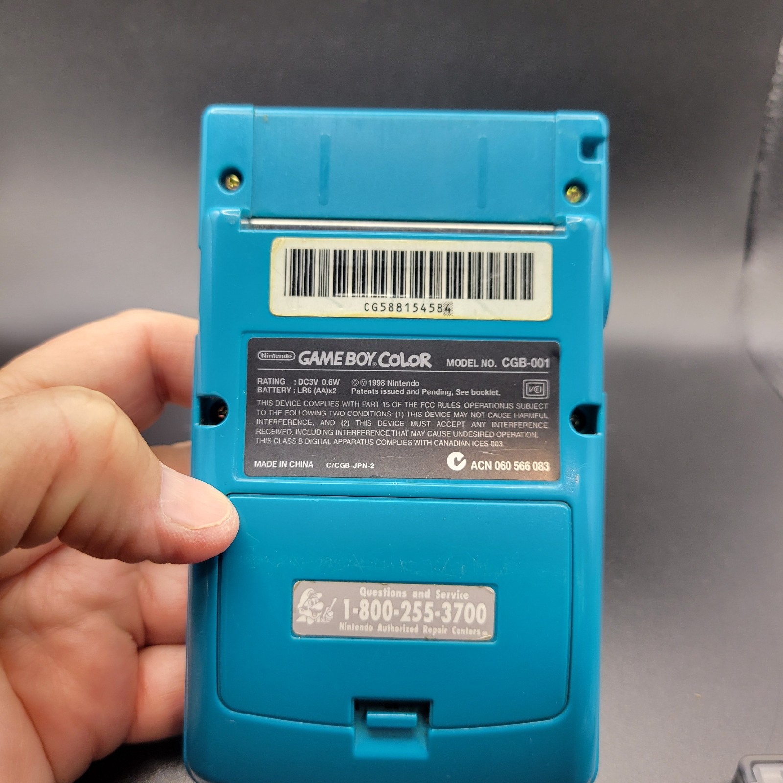 Nintendo Game Boy Color Handheld Game Console – Teal w Game