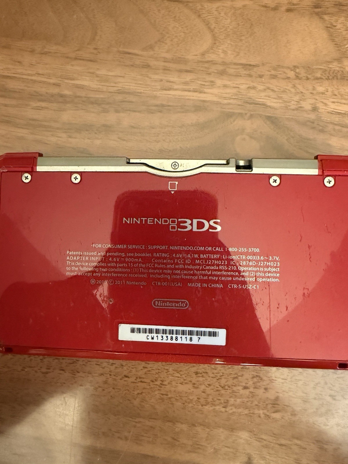 Nintendo 3DS Flame Red (Charger/Stylus/5 Games Included)
