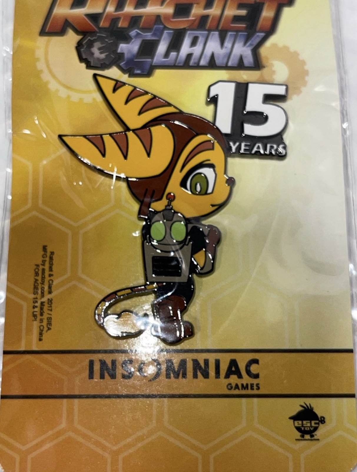 Insomniac Games Ratchet & Clank Pin Brand New
