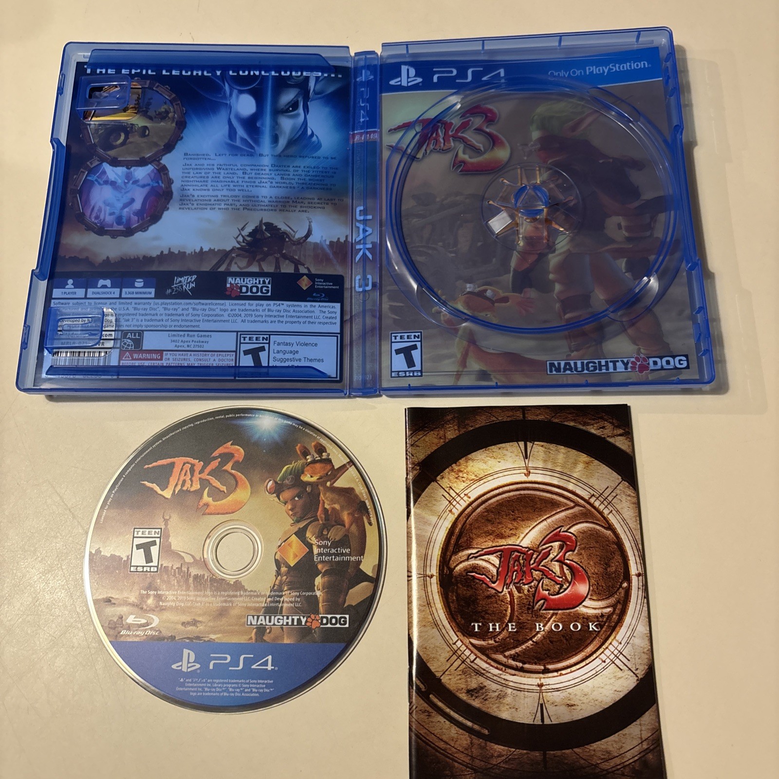 PS4 LIMITED RUN JAK AND DAXTER THE PRECURSOR LEGACY, JAK II, & JAK 3 GAME LOT
