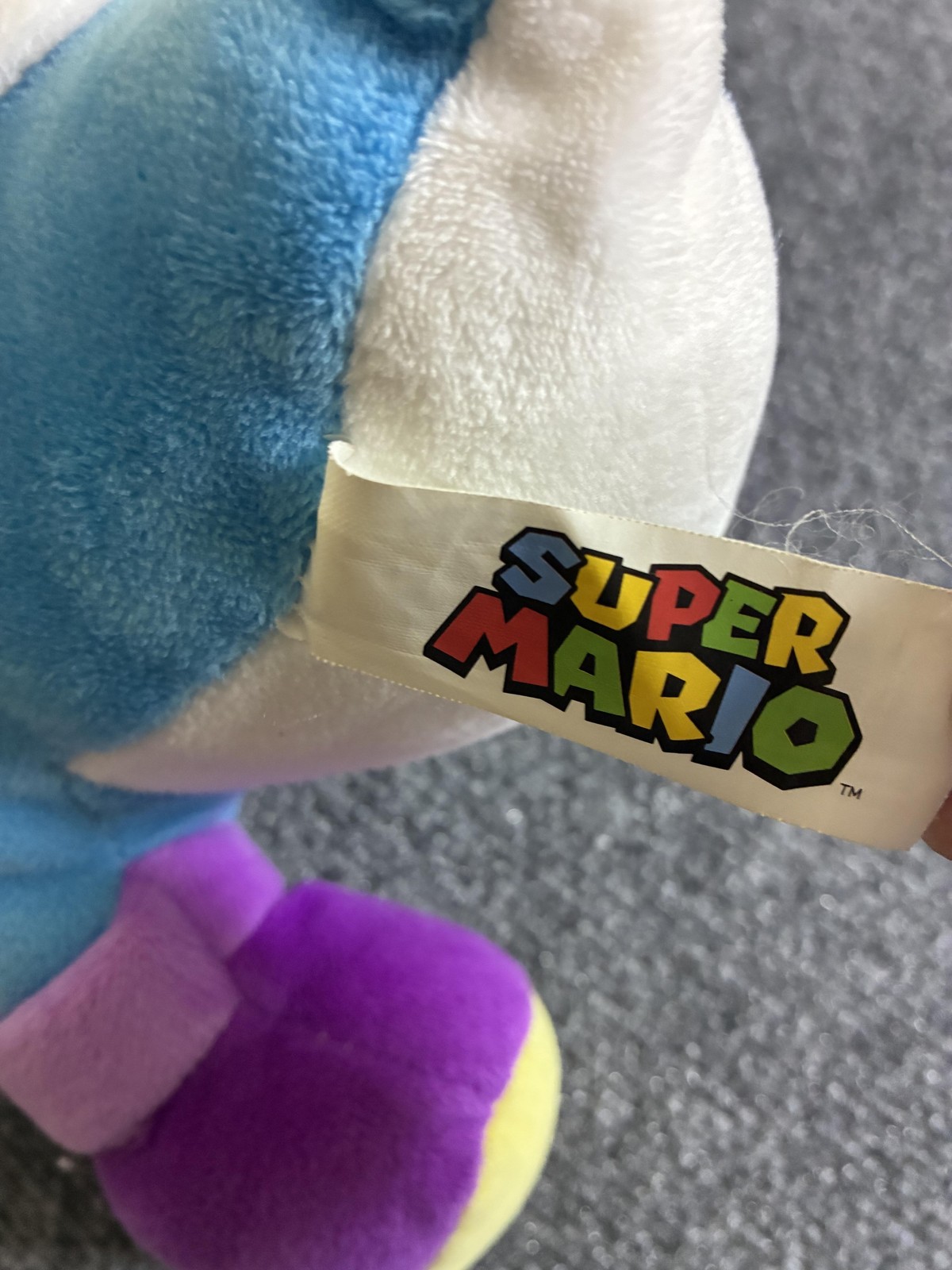 Super Mario Bros Blue Yoshi Plush Doll Good Stuff Washable Stuffed Toy