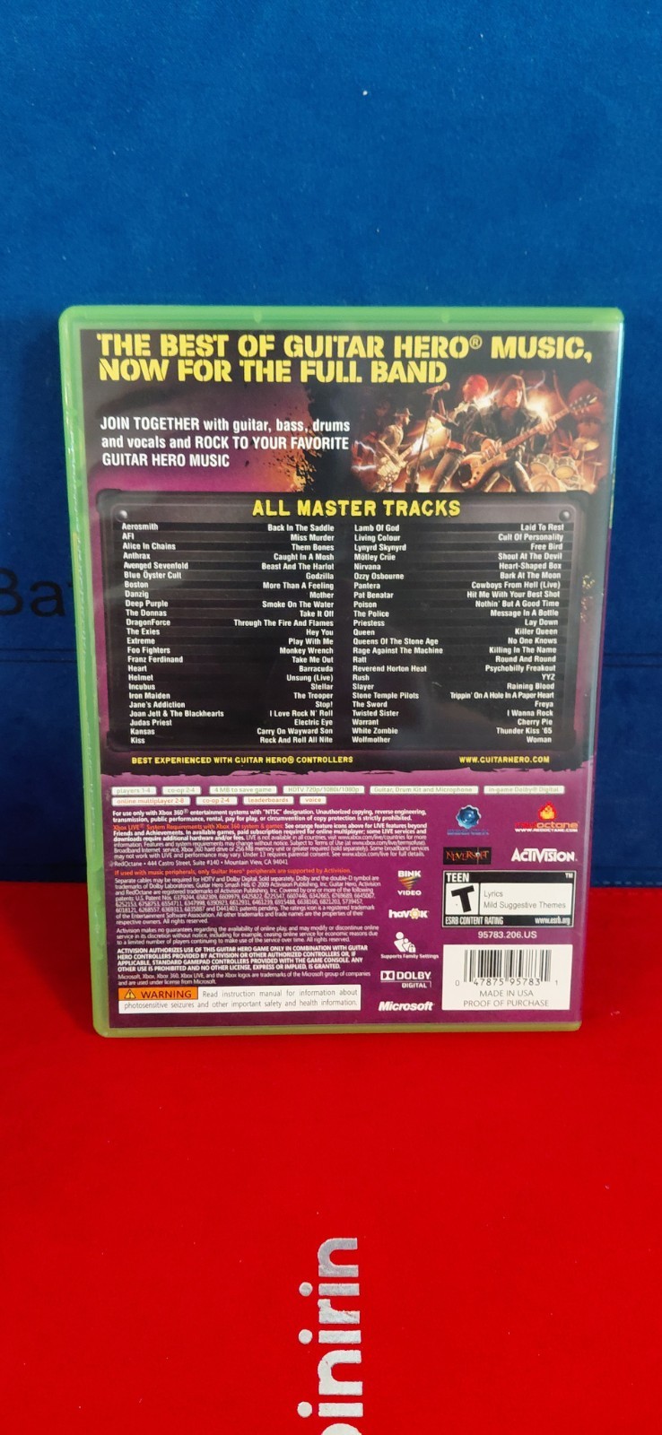Guitar Hero Smash Hits Microsoft Xbox 360 2009 Complete CIB w/ Manual Clean!