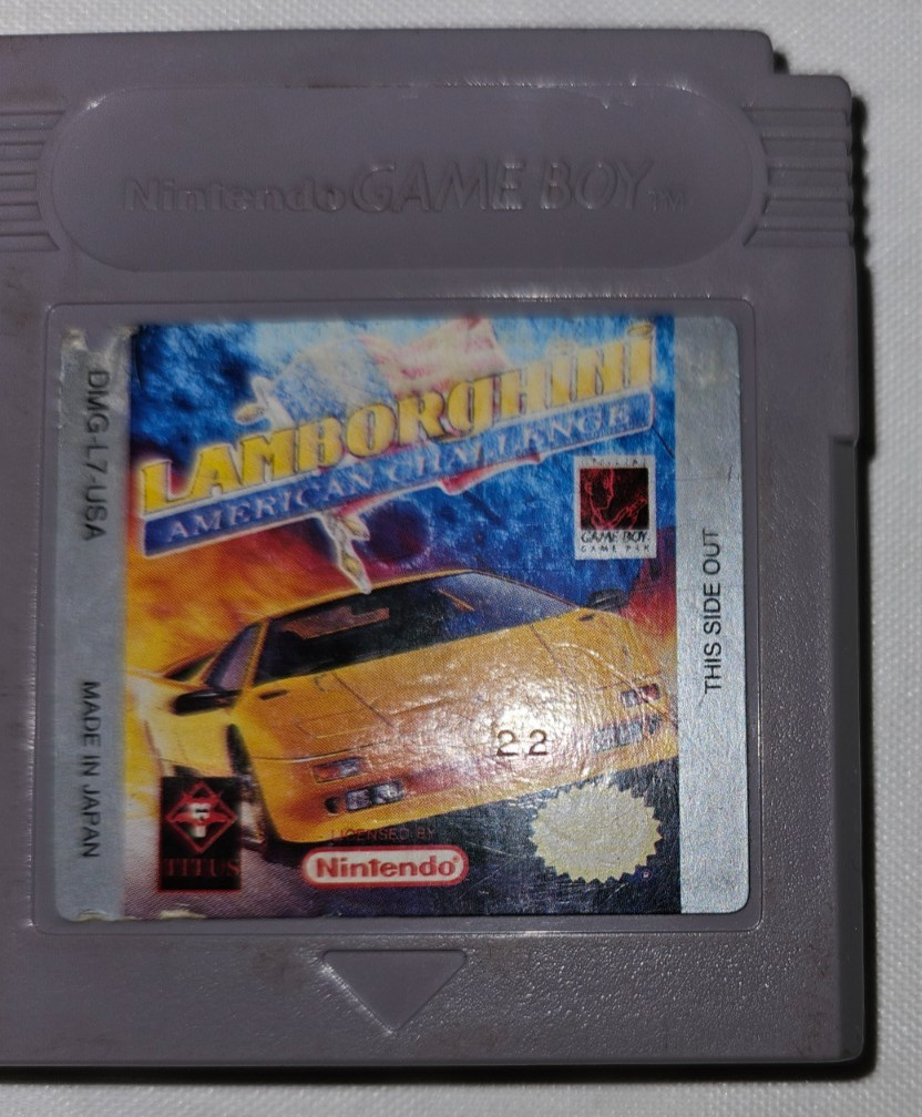 Lamborghini American Challenge Cartridge Only Authentic Nintendo Game Boy USA