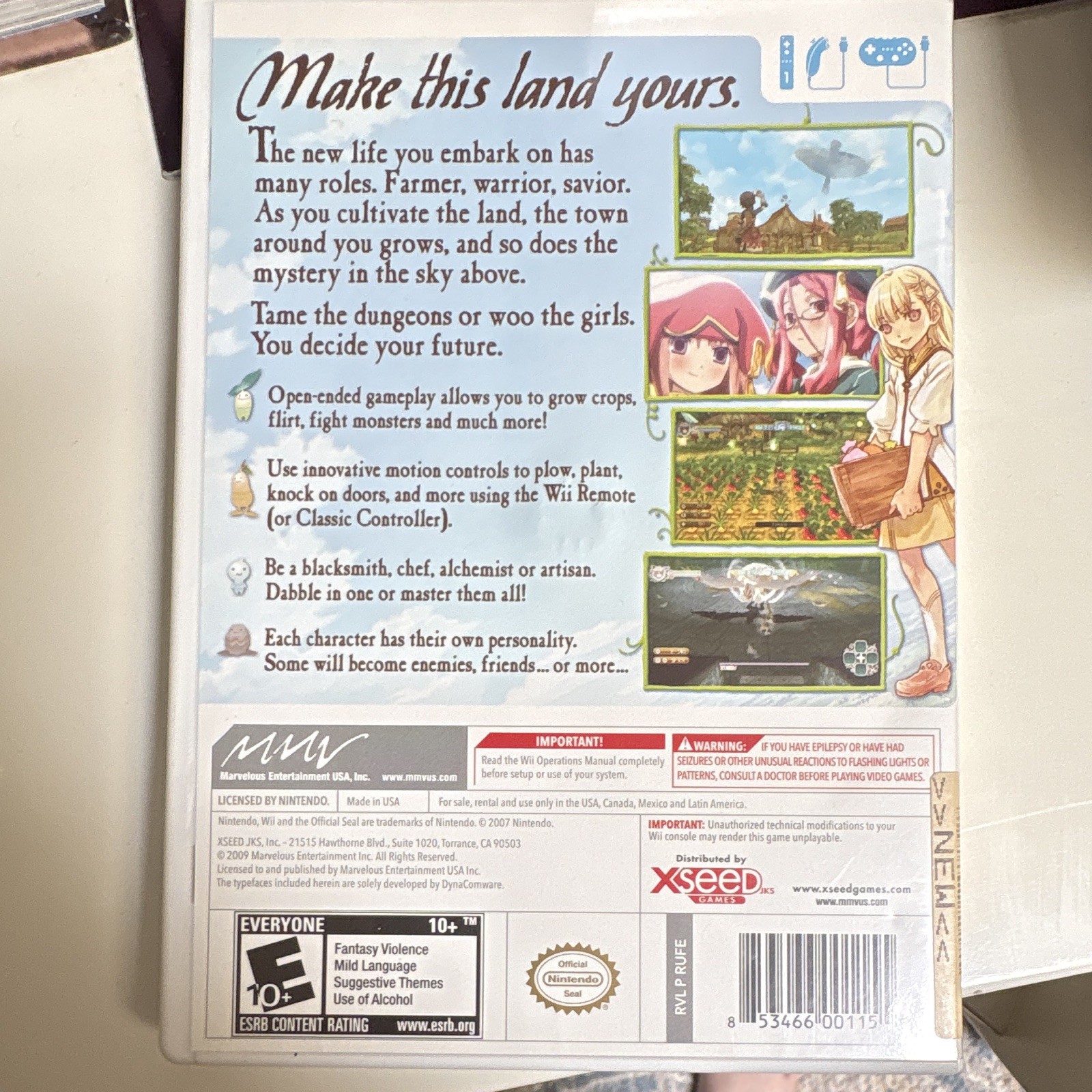 XSEED Games Rune Factory: Frontier Nintendo Wii – E10+ NTSC-U/C 2009