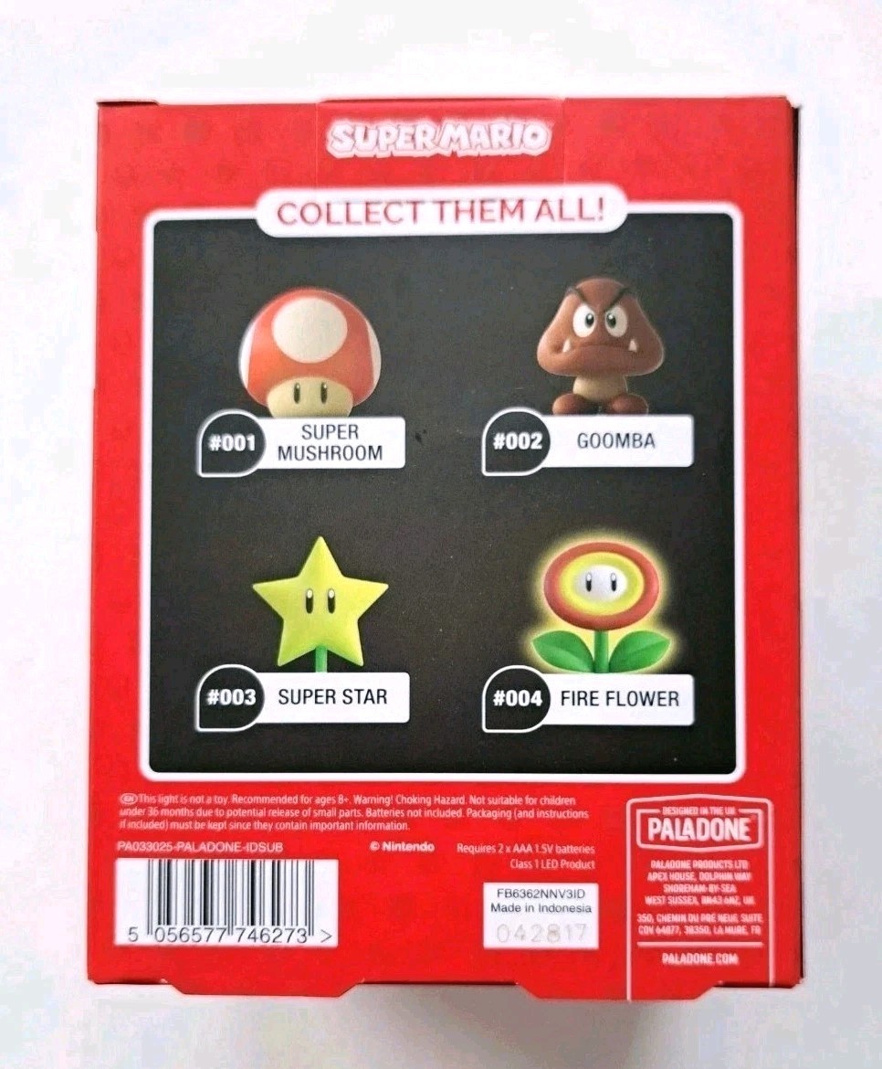 Paladone Icons: Super Nintendo Set Of 4 Super Mario lights Sealed NIB 2018 RARE*