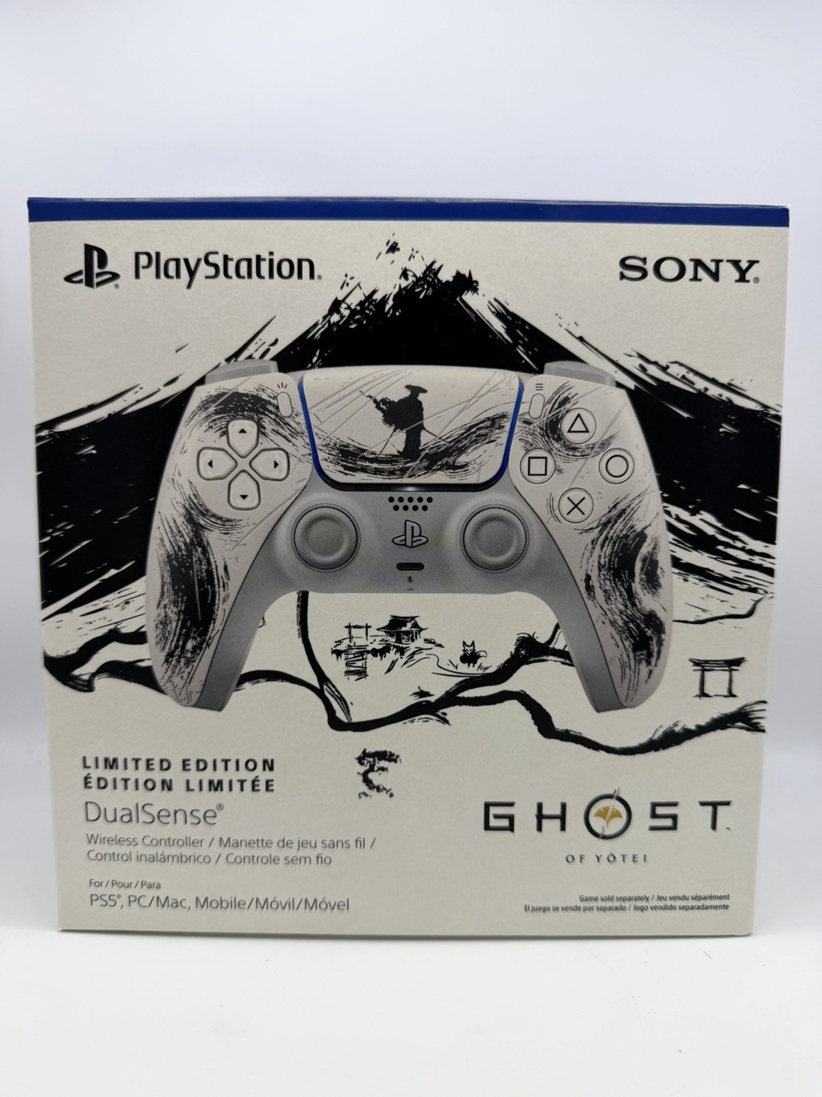🏯 Ghost of Yotei ” Black ” – Sony PS5 DualSense Wireless Controller – NEW 🎮