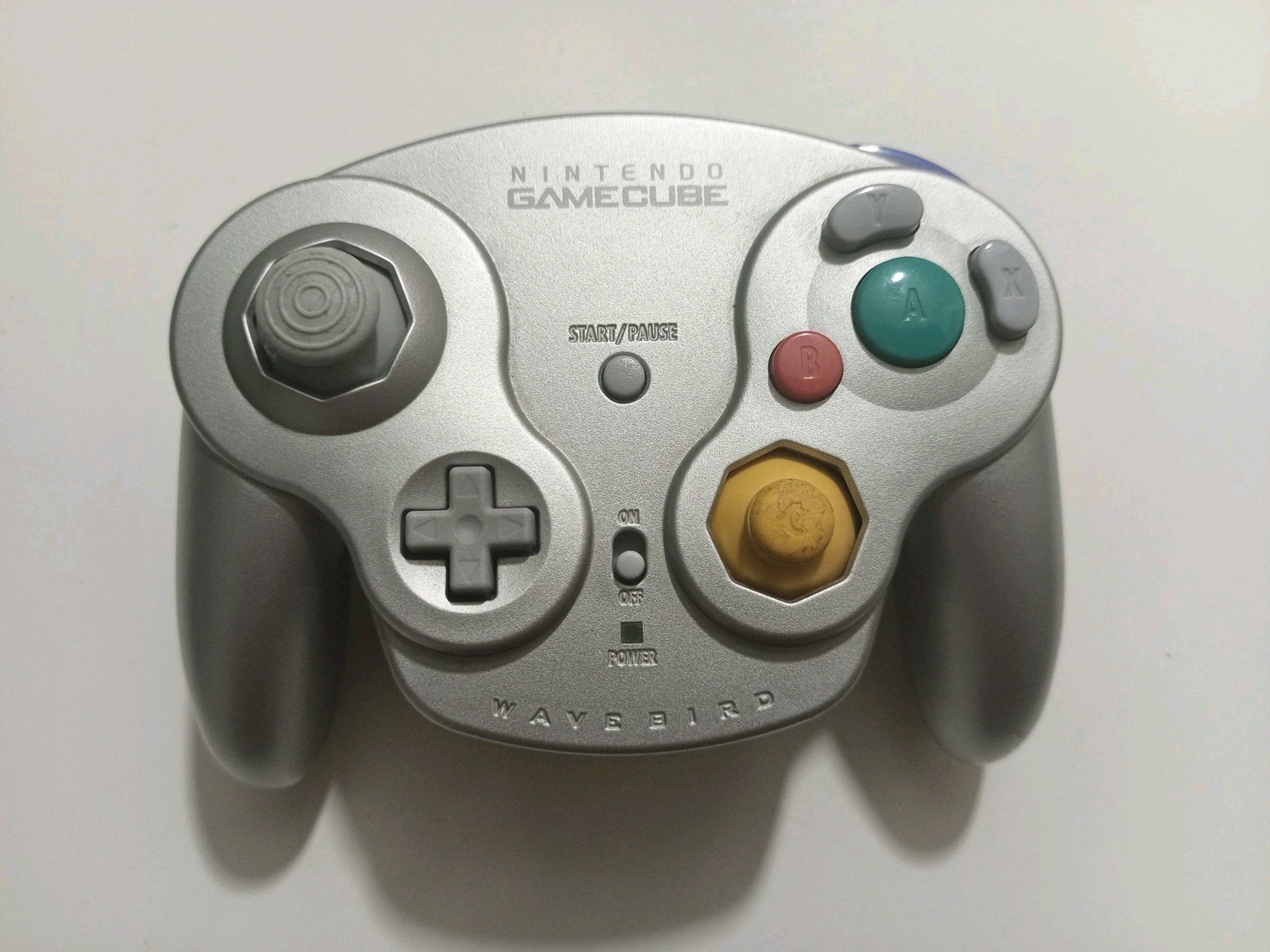 Nintendo Gamecube Wavebird Wireless Controller Platinum DOL-004 No Adapter #2