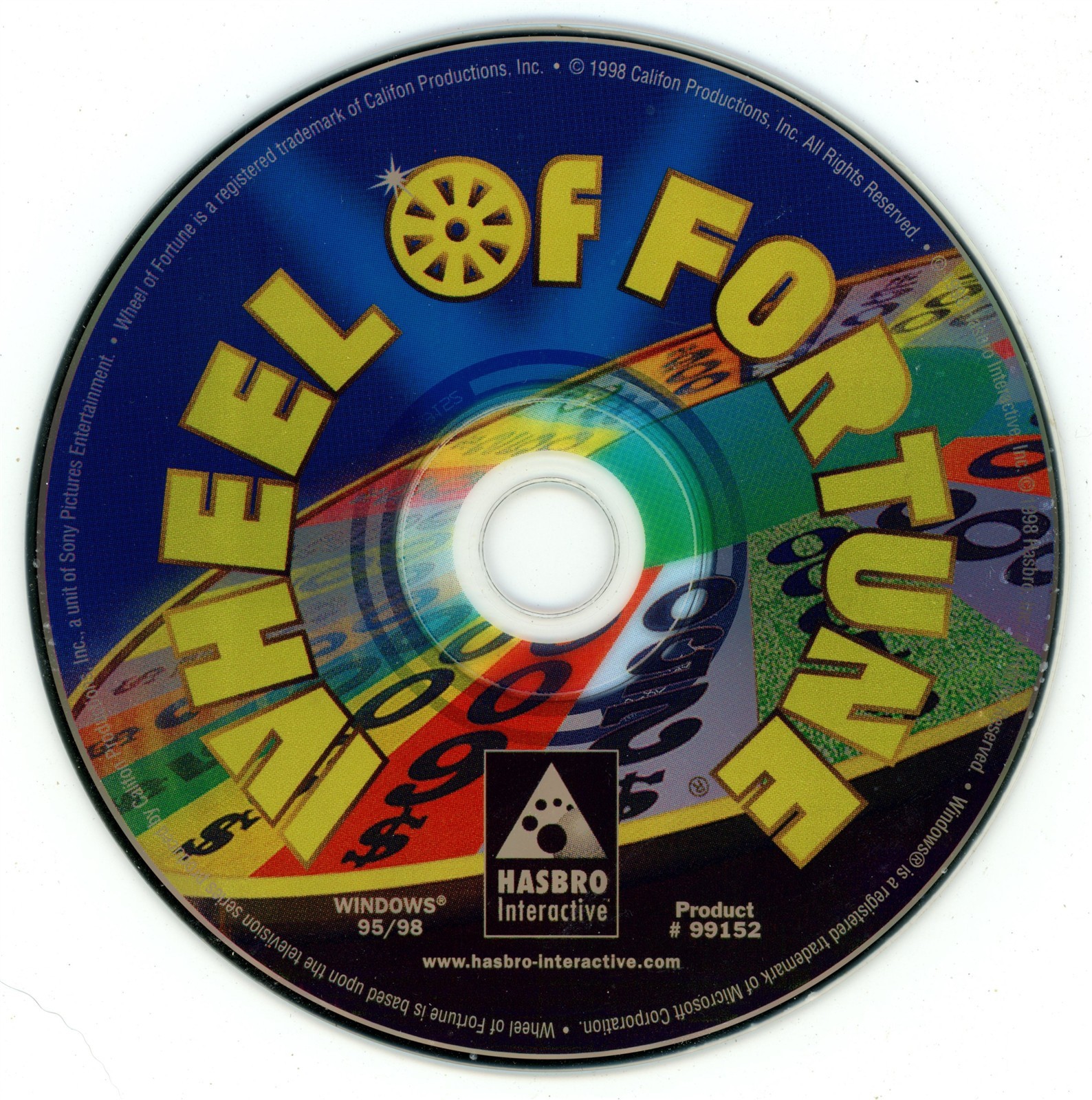 Wheel of Fortune (Windows PC, 1999) TESTED Resurfaced