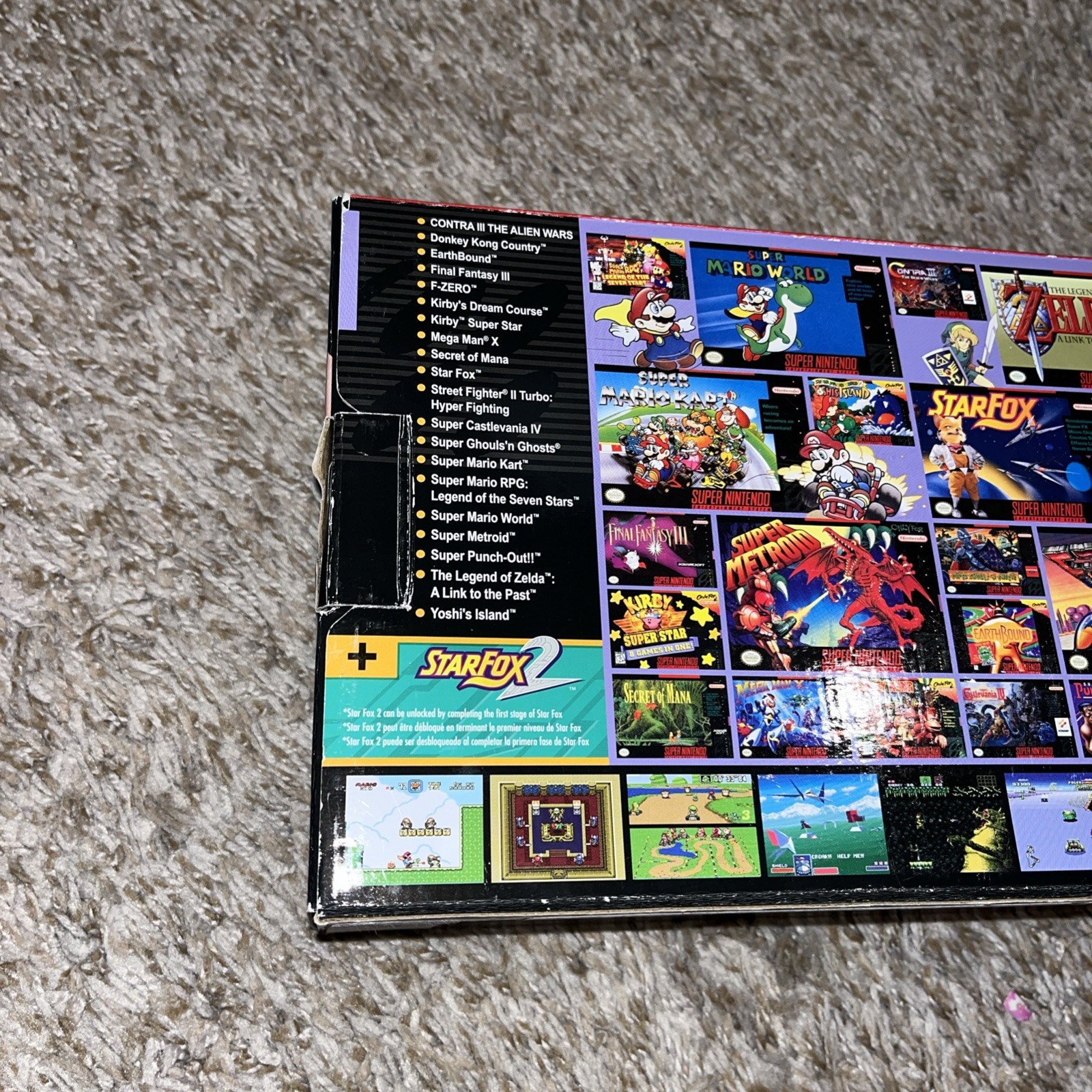 Used Genuine Super Nintendo Entertainment SNES Classic Edition 200 Games Mini