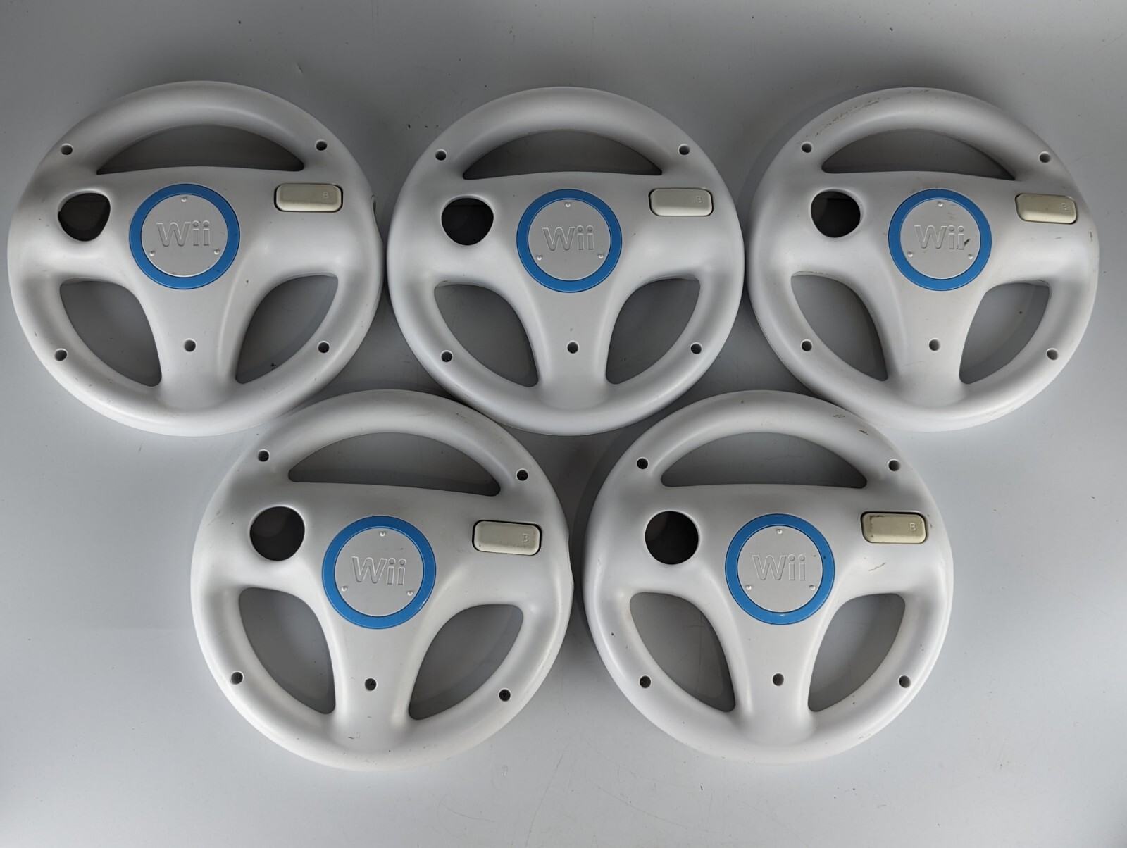 Nintendo Wii OEM Wheel RVL-024 Mario Kart Steering Wheel Lot of 5