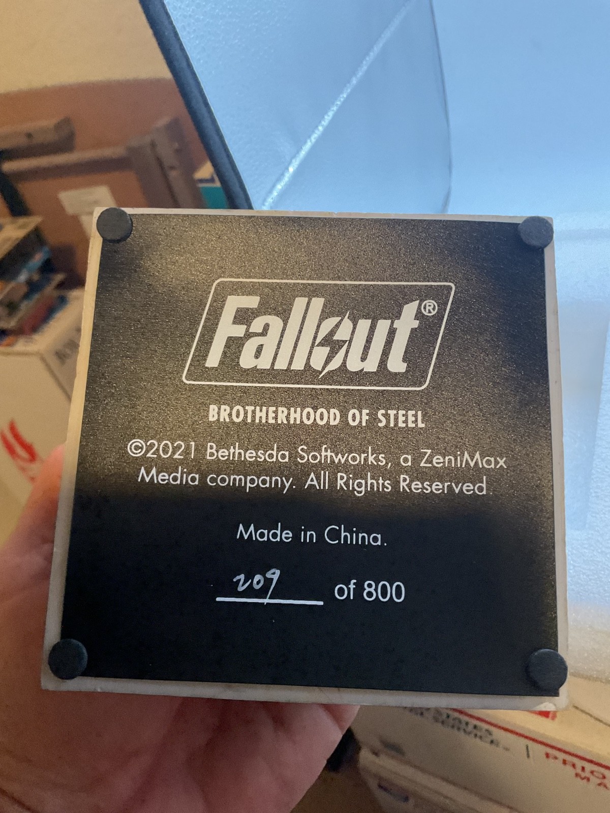Fallout Brotherhood of Steel Bronze Colored Statue Limited Edition 209/800