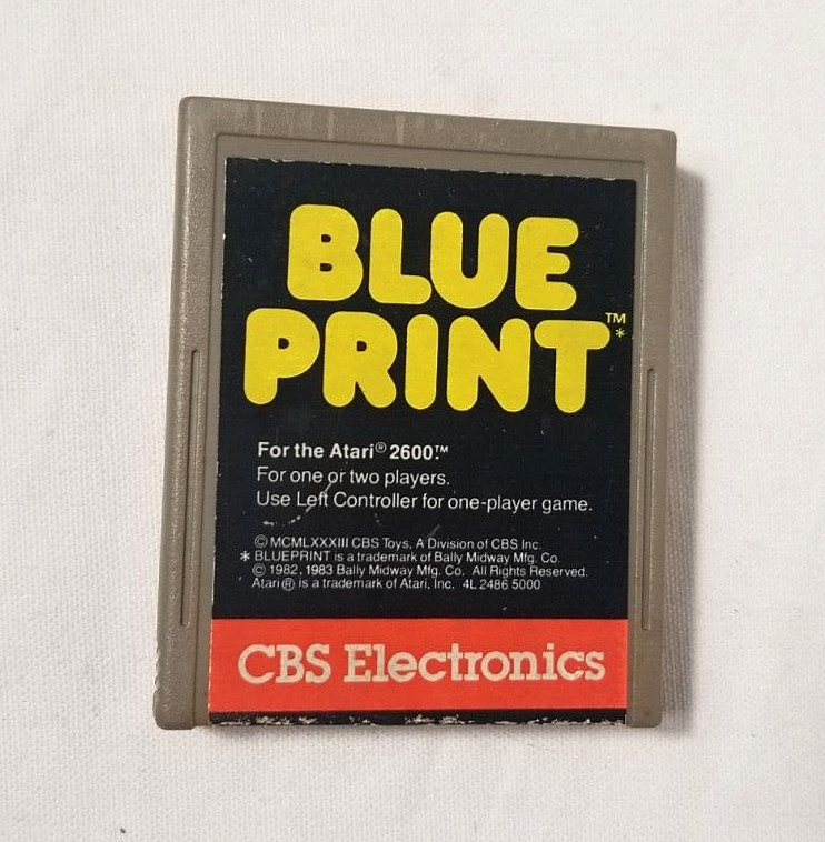 Blueprint (Atari 2600, 1983) Cartridge Only Untested CBS Electronics