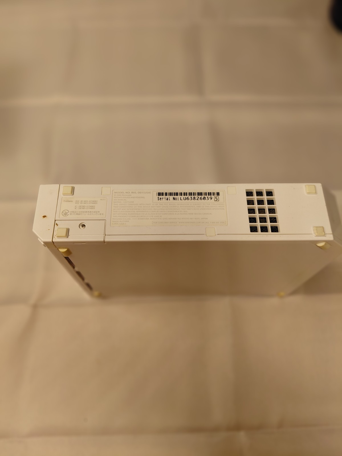 Nintendo Wii RVL-001 512 MB Home Console – White With Cables And Motion Sensor