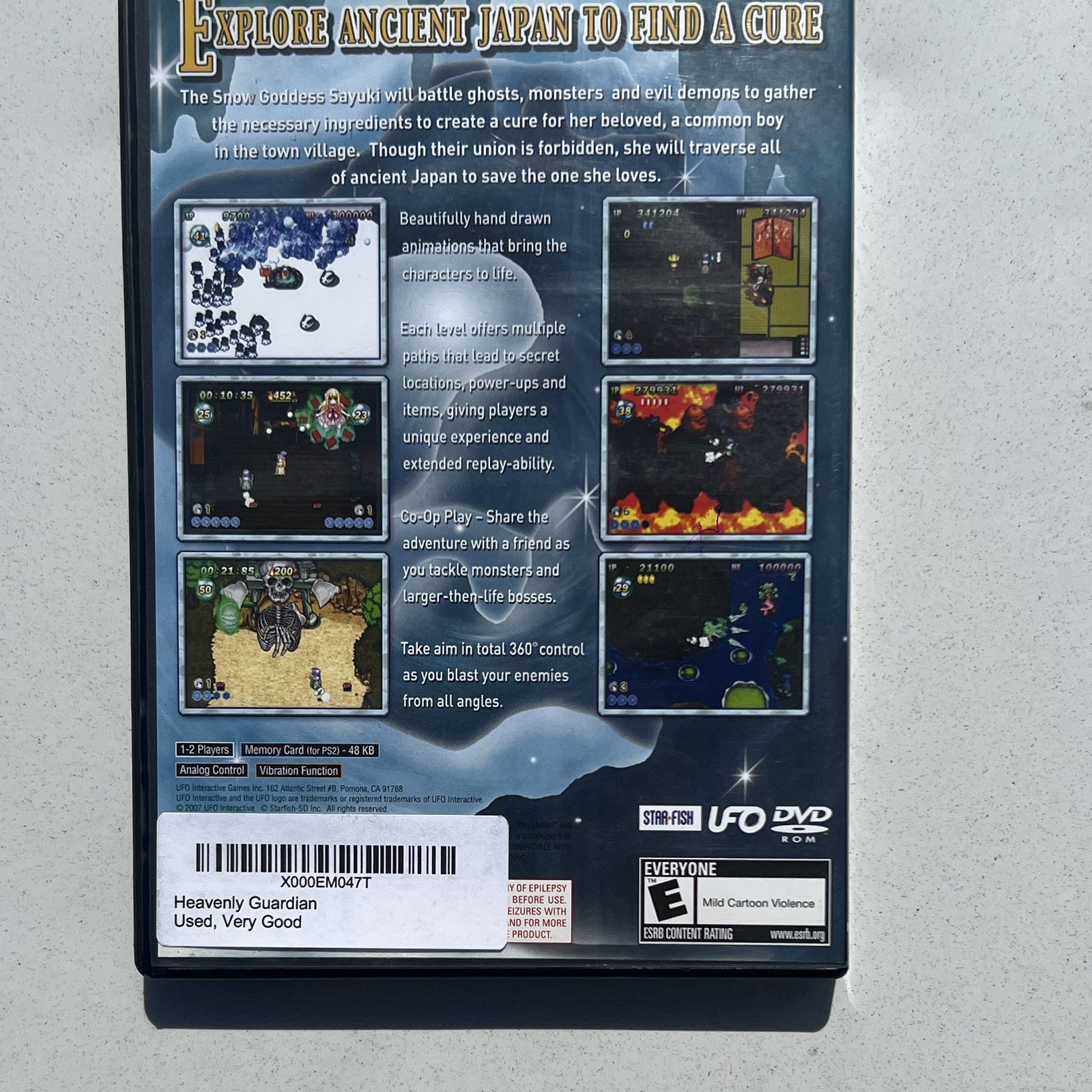 UFO Interactive Heavenly Guardian Sony PS2 Complete Manual NTSC-U/C