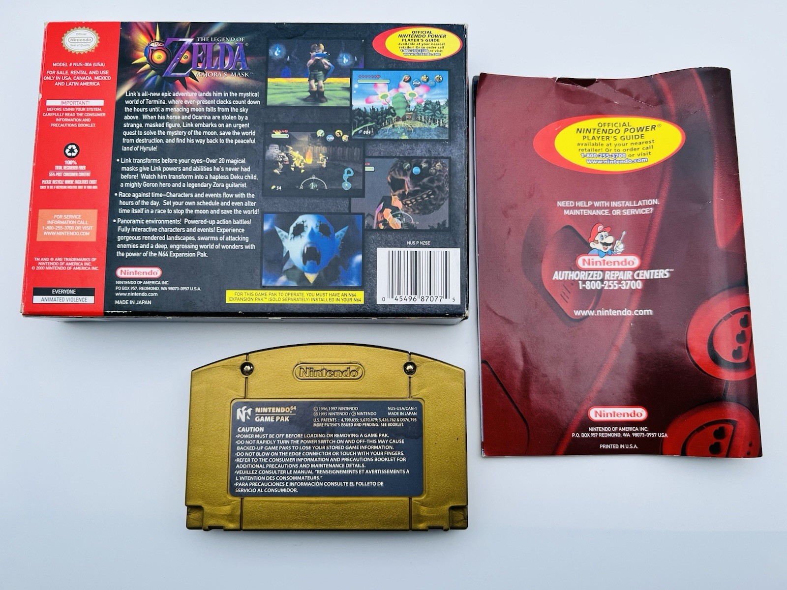 Nintendo 64 Zelda Majora’s Mask Collector’s Edition Gold CIB Complete N64