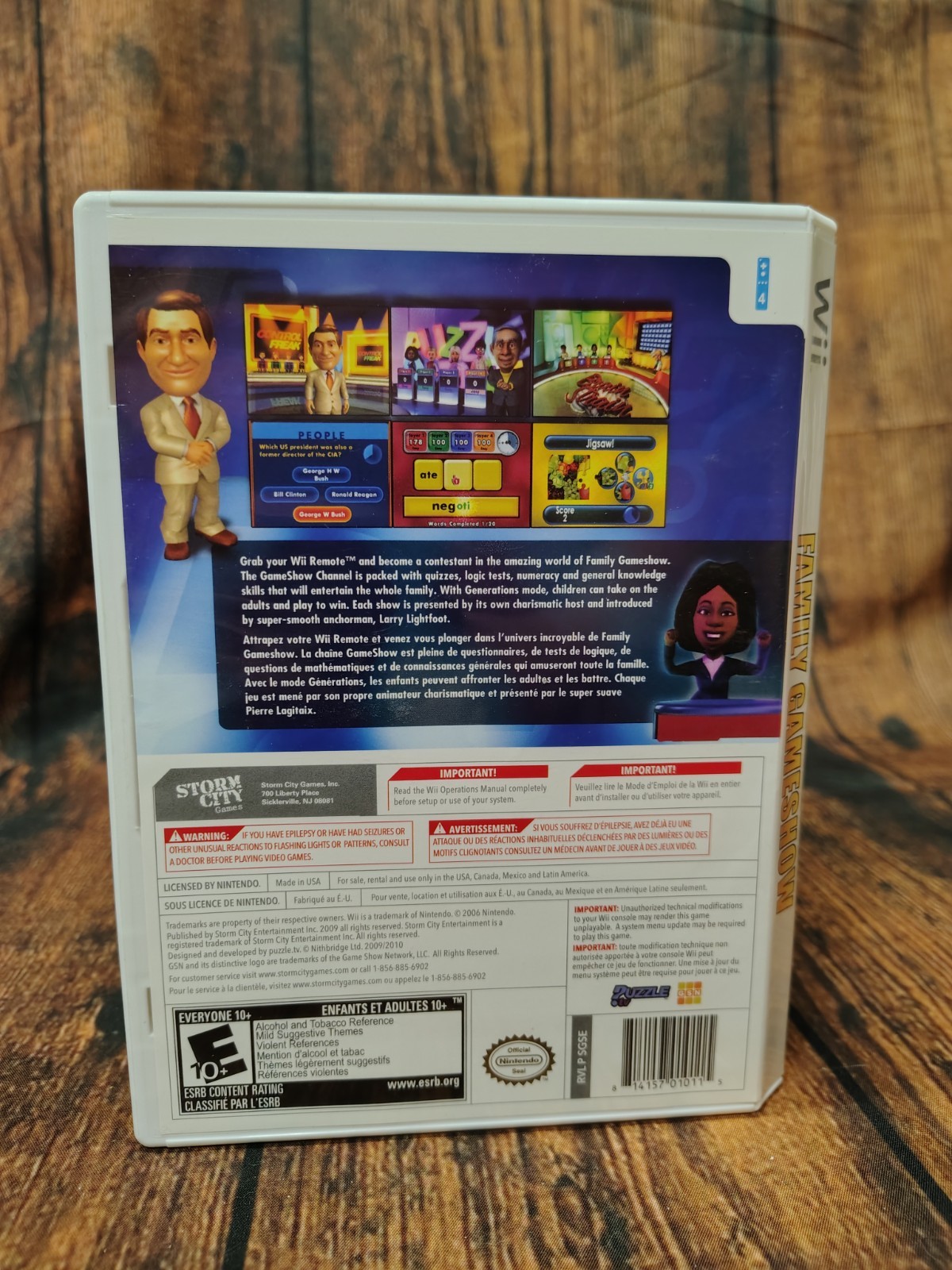 GSN Presents: Family Gameshow Nintendo Wii Storm City Games 2010 Complete