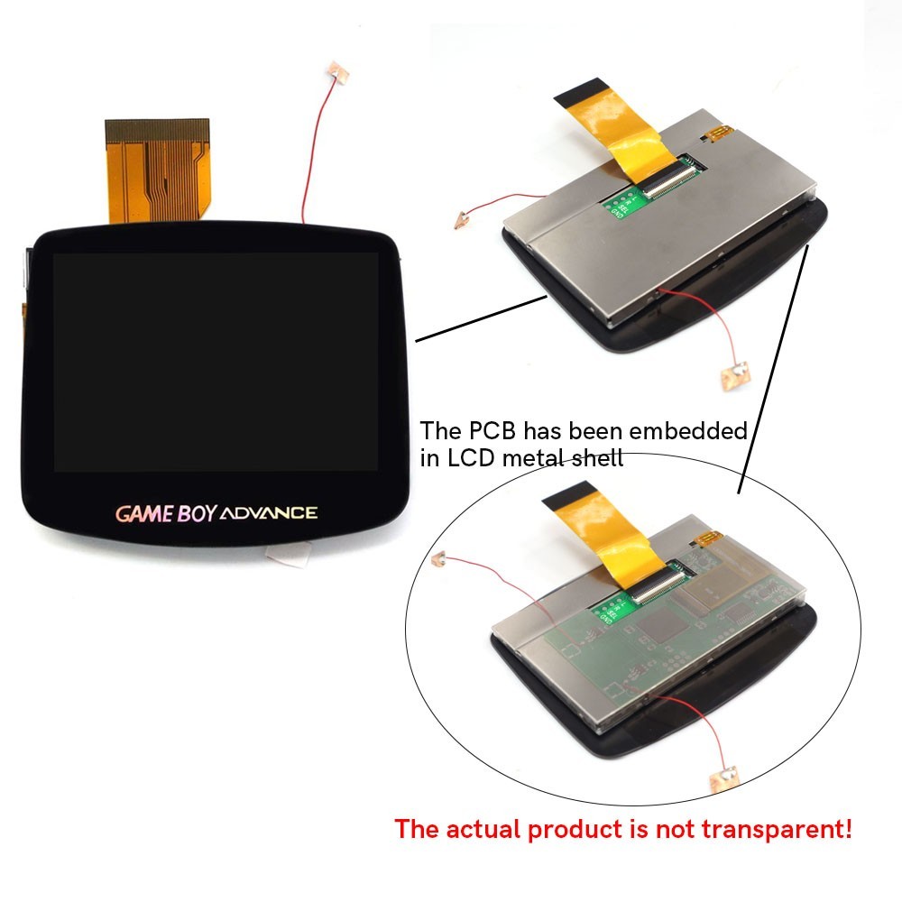 GameBoy Advance GBA IPS V5 Laminated Kits 720X480 OSD Backlight with Shell
