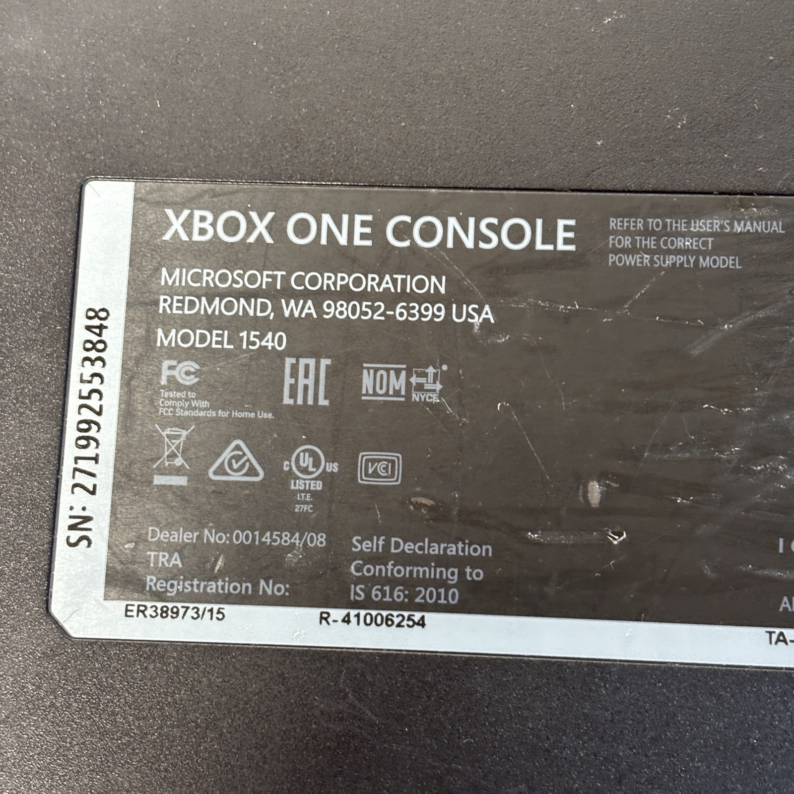 Microsoft Xbox One 1540 Black 500GB 8GB RAM DDR3 Home Video Gaming Console 3848
