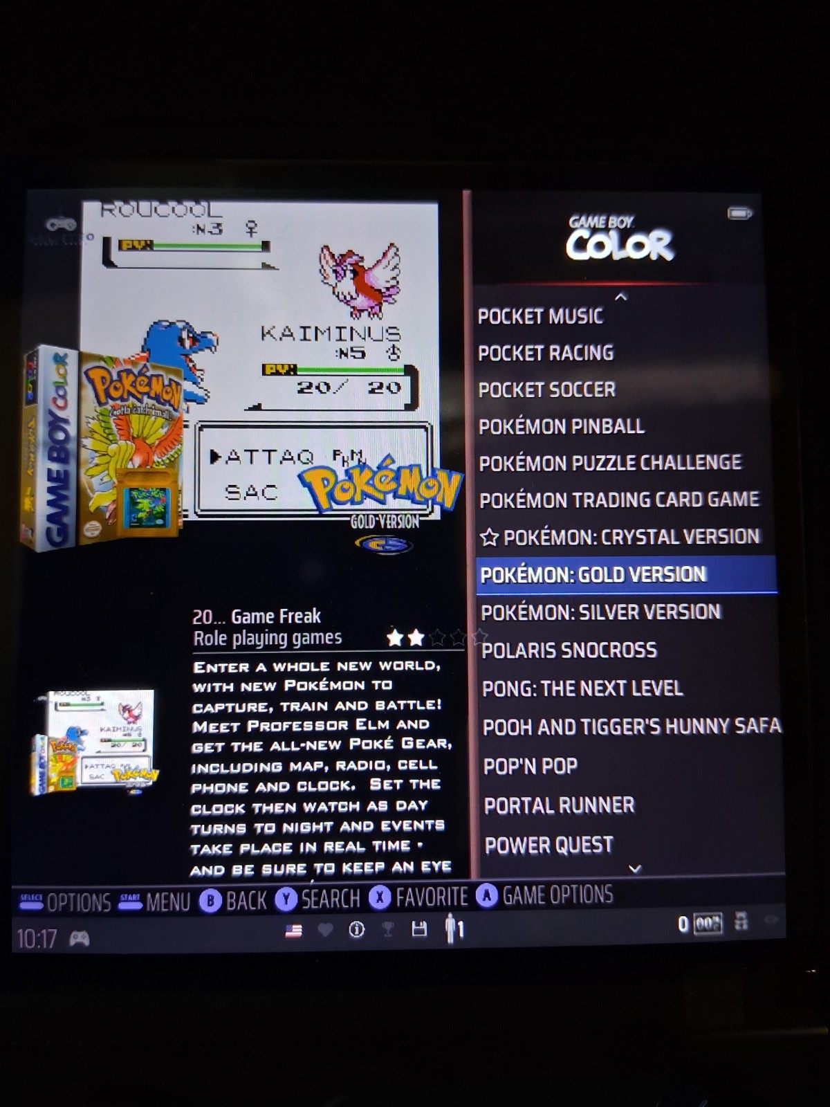4″ Screen Handheld Console With Pokemon Retro Collection & 10k+ Legendary Games