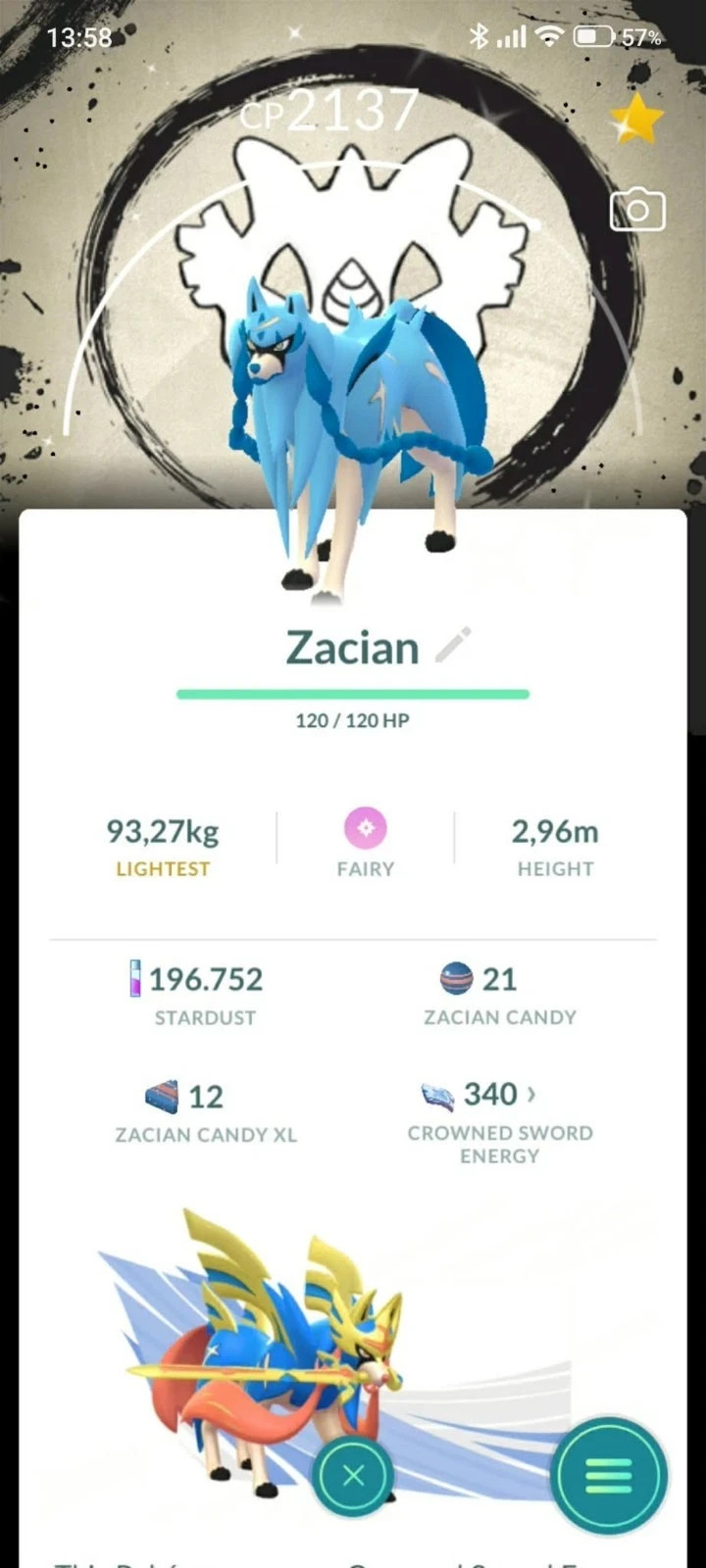 Pokémon G0 – Shiny Zacian BG Go fest 2026 – – Mini PTC