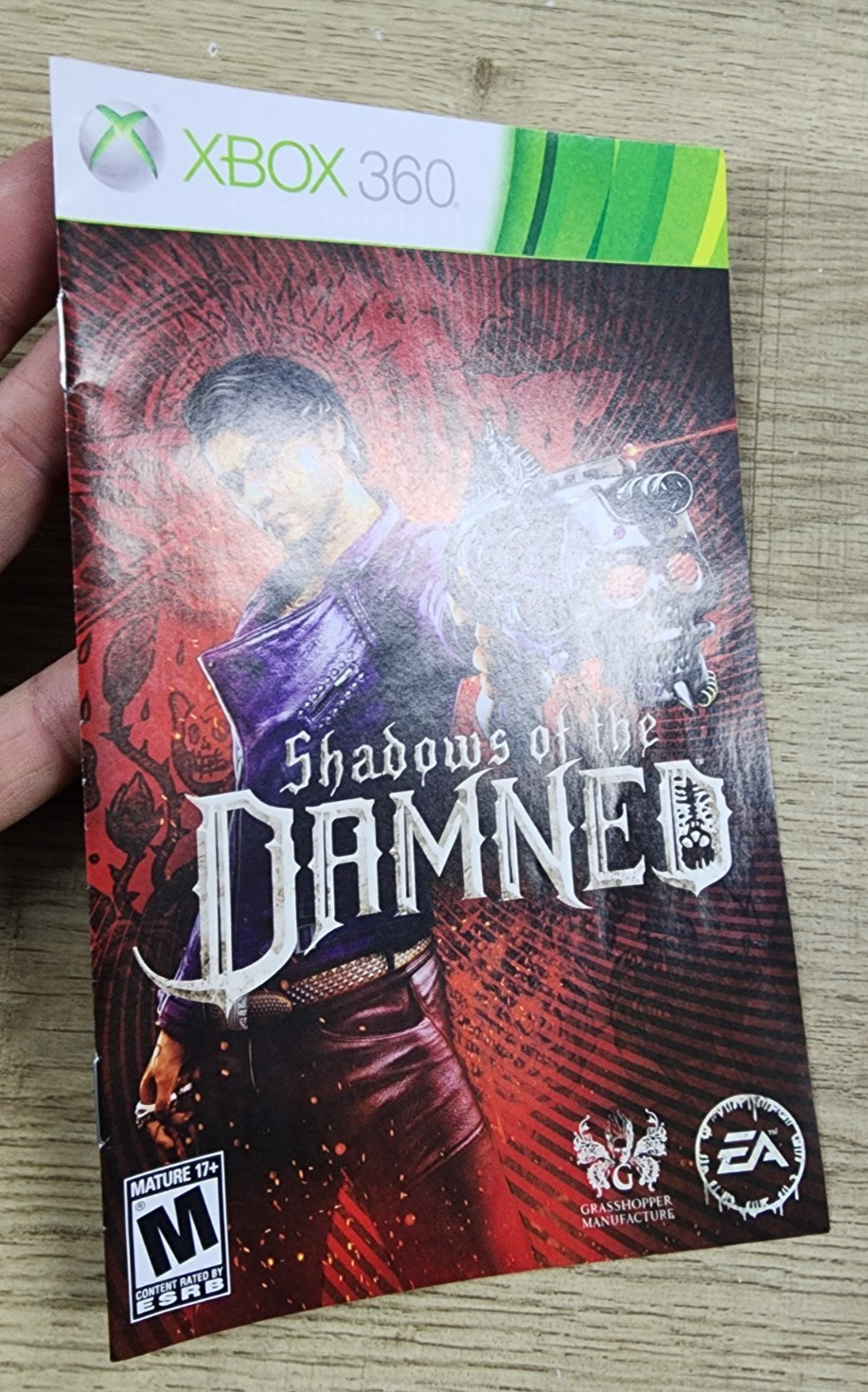 USED AUTHENTIC MANUAL ONLY – NO GAME NO BOX -) SHADOWS OF THE DAMNED (- XBOX 360