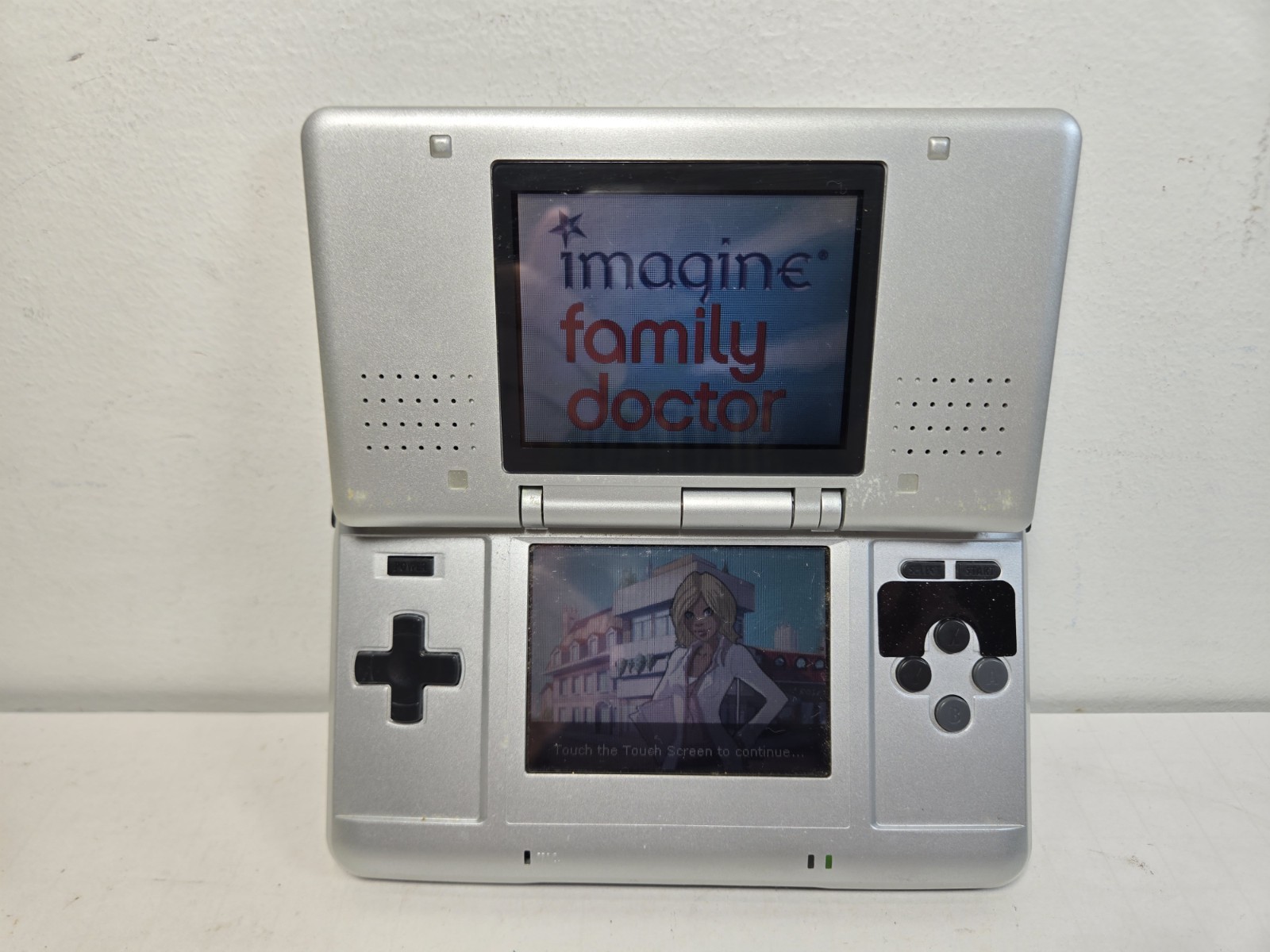 Nintendo DS Original Console NTR-001 with Charger Silver Tested Works