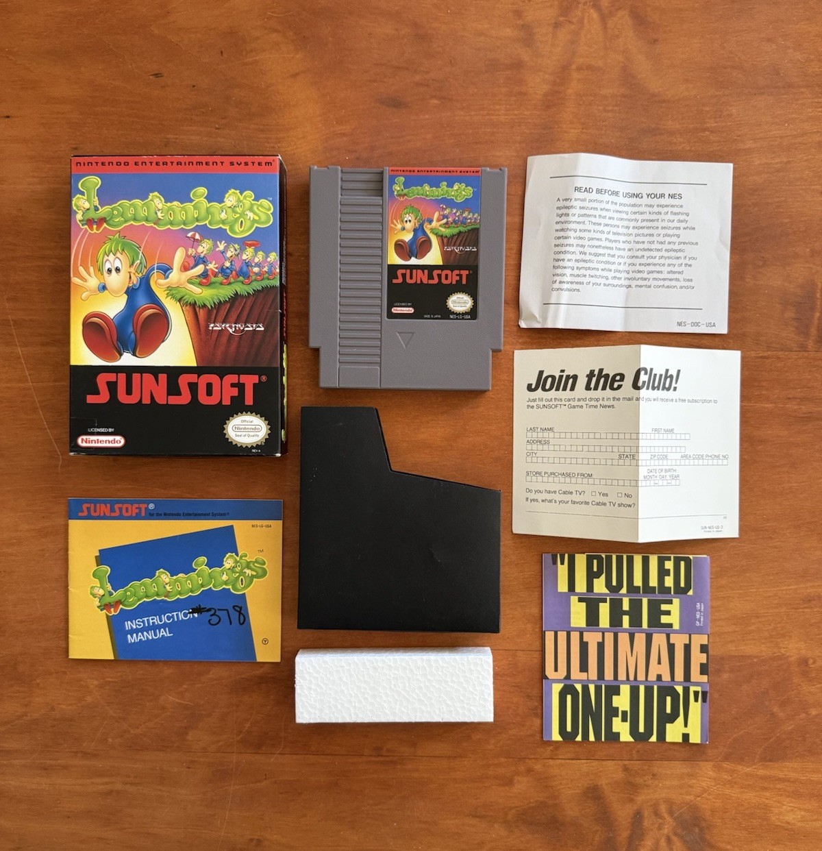 Lemmings (Nintendo NES) Excellent CIB Complete w/ Inserts & Tested Ships Fast