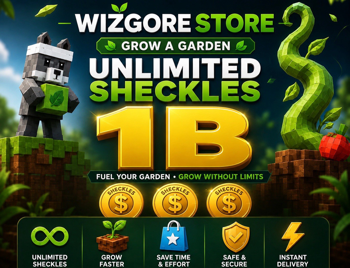 1B Sheckles | Grow A Garden 2 | Instant Delivery | Trusted Seller
