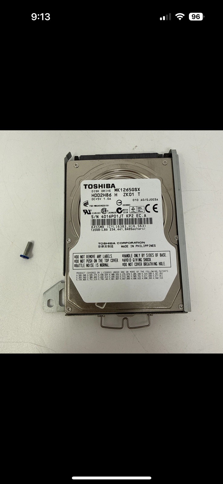120GB Hard Drive With Caddy, Screw For PlayStation 3 PS3 Slim CECH 2001A 3001A