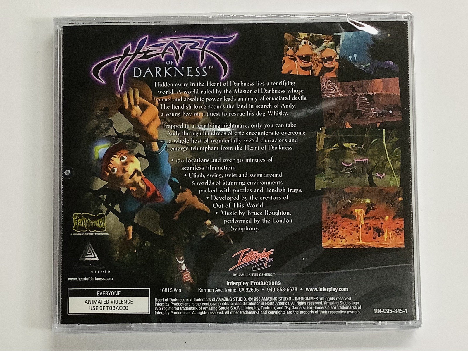 “BRAND NEW” Heart of Darkness (PC) Rare Retro Game, FACTORY SEALED FREE SHIPPING