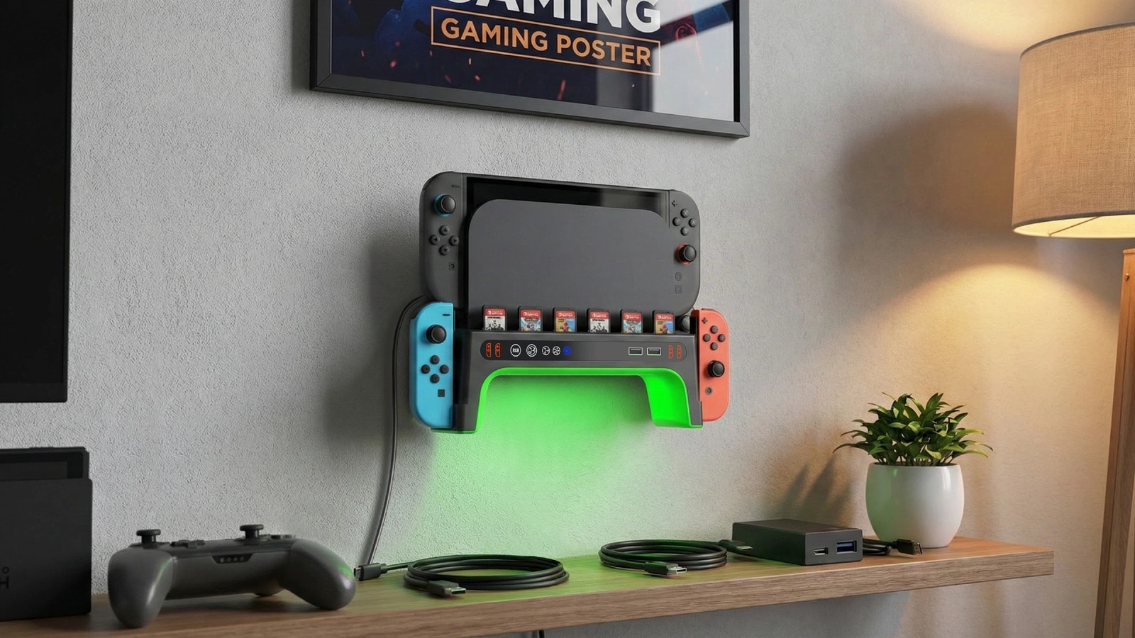 For Switch 2 Switch Desktop Handle Dock Charger Wall Mount Cooling Fan Stand Kit