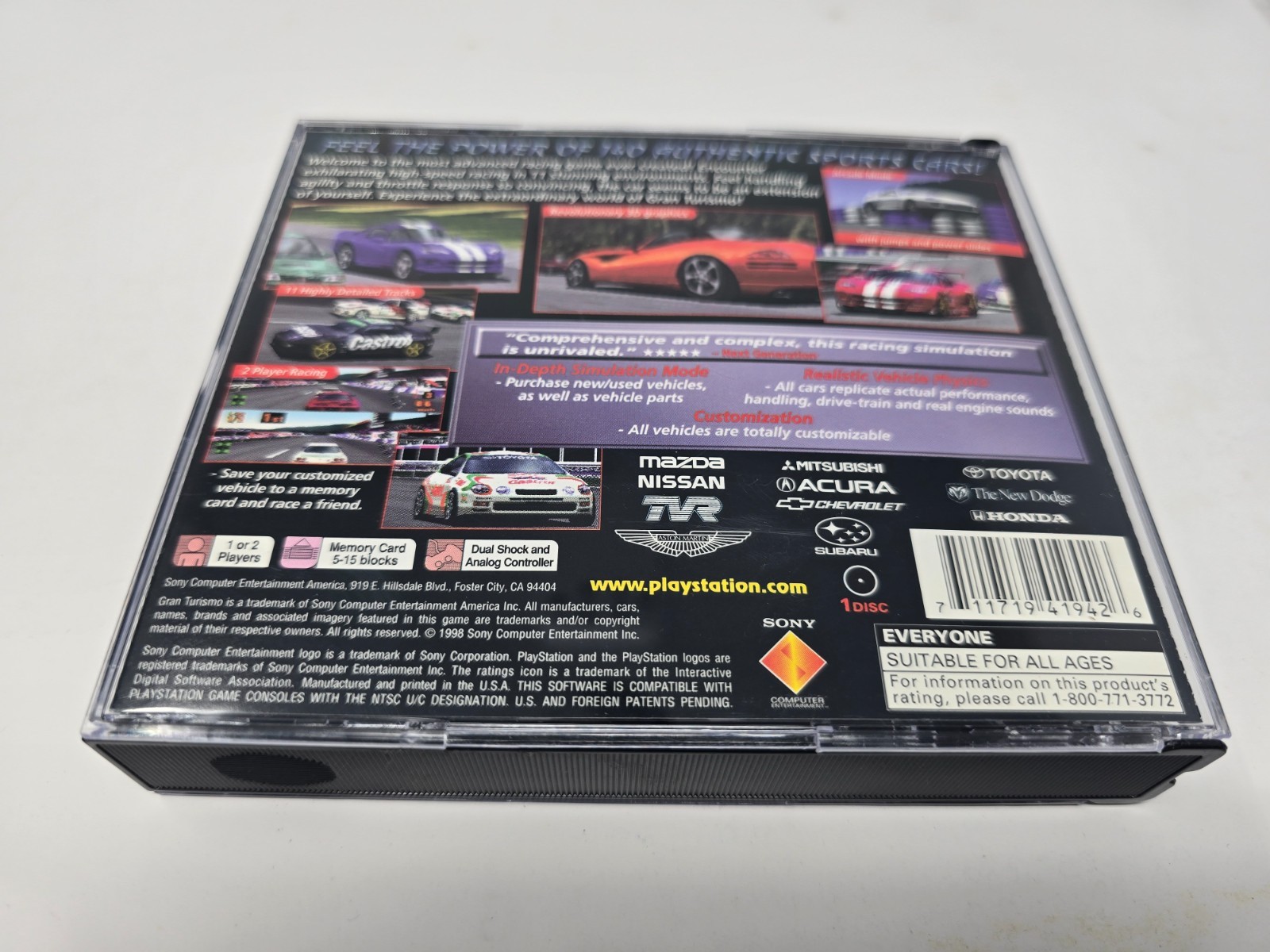 Gran Turismo – Sony PlayStation 1 PS1 Complete Black Label Tested Excellent