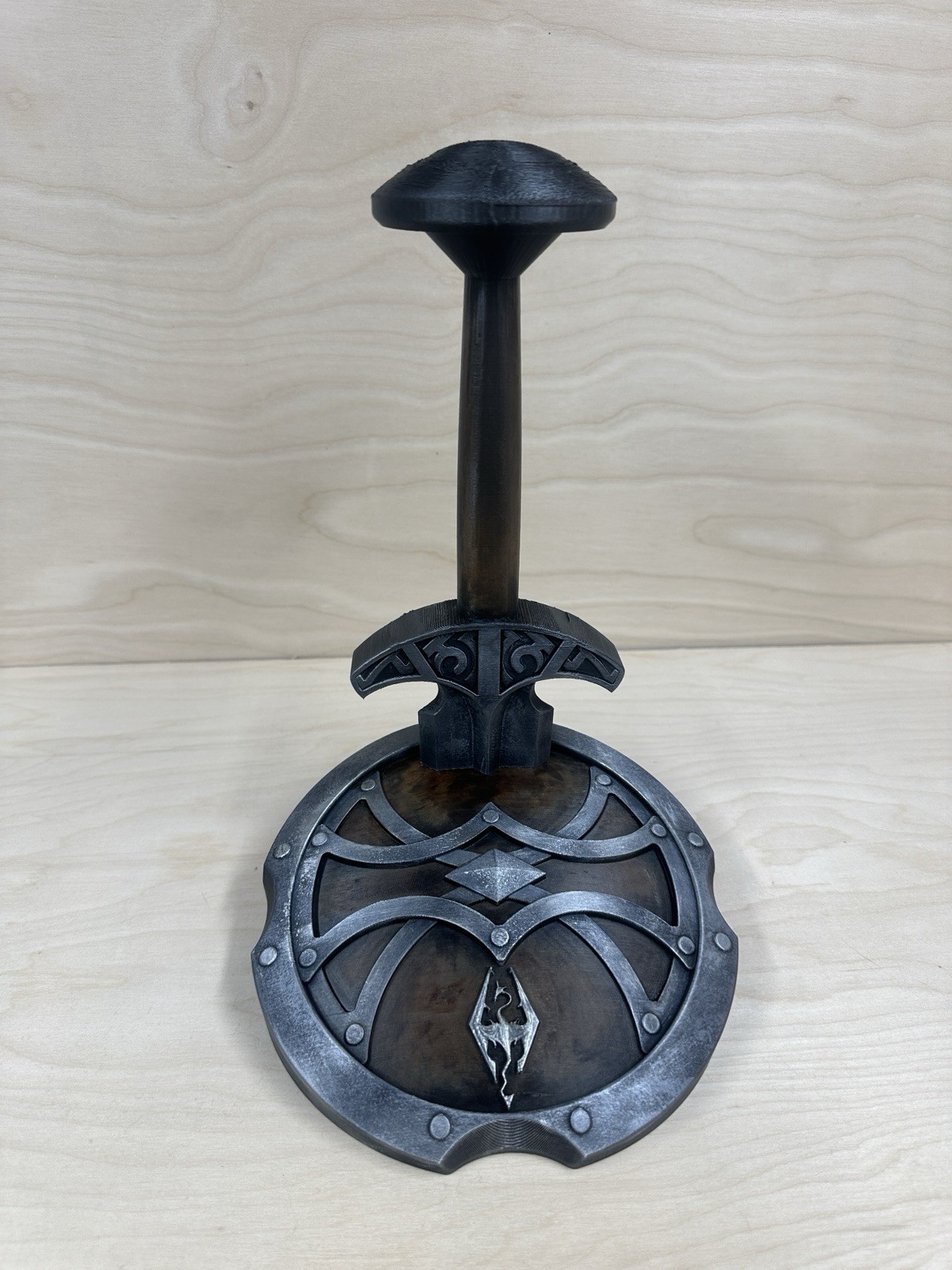 Skyrim Dragonborn Helmet Handpainted Custom Replica With Stand (Made To Order)