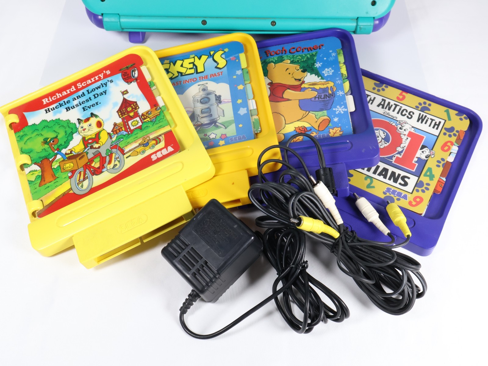 Sega Pico MK-49002 Console Bundle | 4 Games | Mickey Pooh Tested | READ