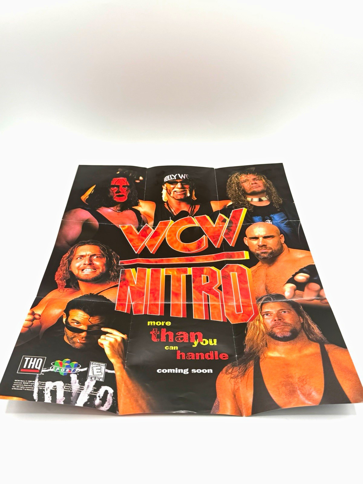 WCW nWo Revenge Nintendo 64 N64 Original Fold Out Promo Poster Insert Authentic