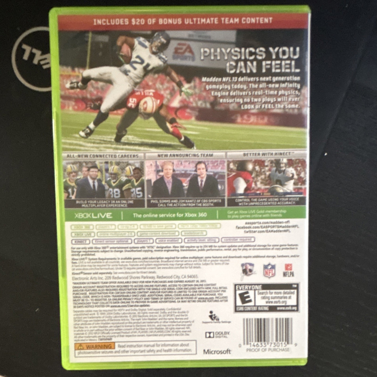 Madden NFL 13 Electronic Arts Xbox 360 Bonus Edition Better with Kinect