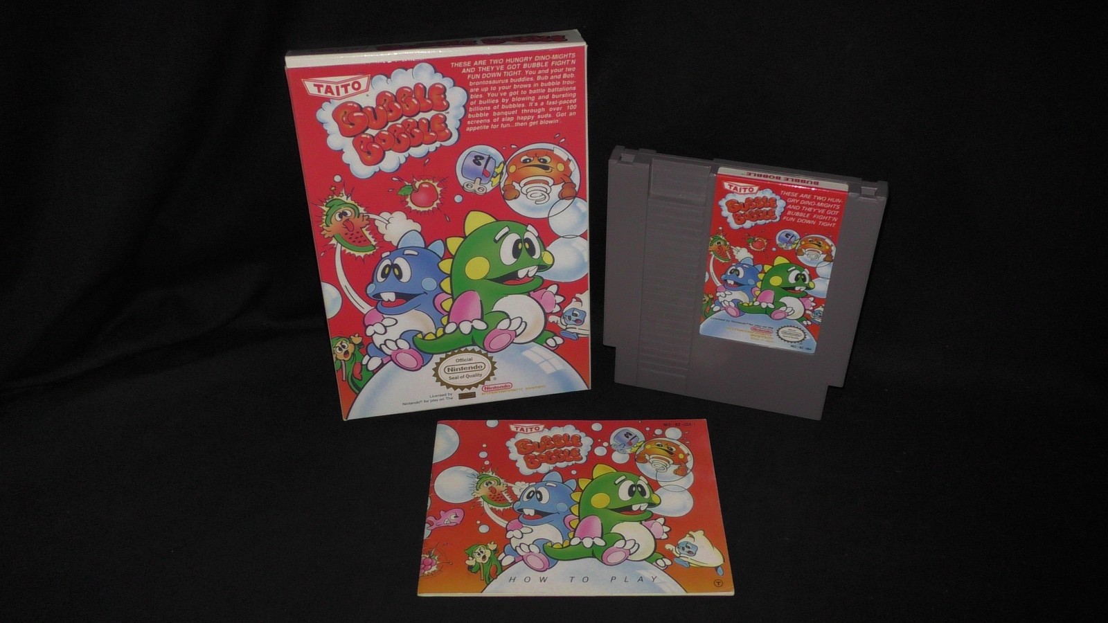 Bubble Bobble Oval Seal Nintendo NES 1988 NES CIB Complete