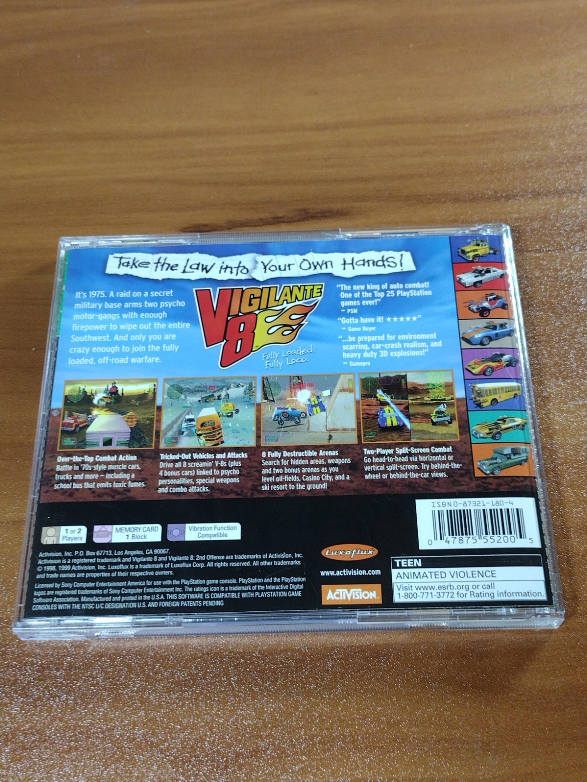 Vigilante 8 (Sony PlayStation 1 PS1) Greatest Hits CIB W/ Manual & RegCard