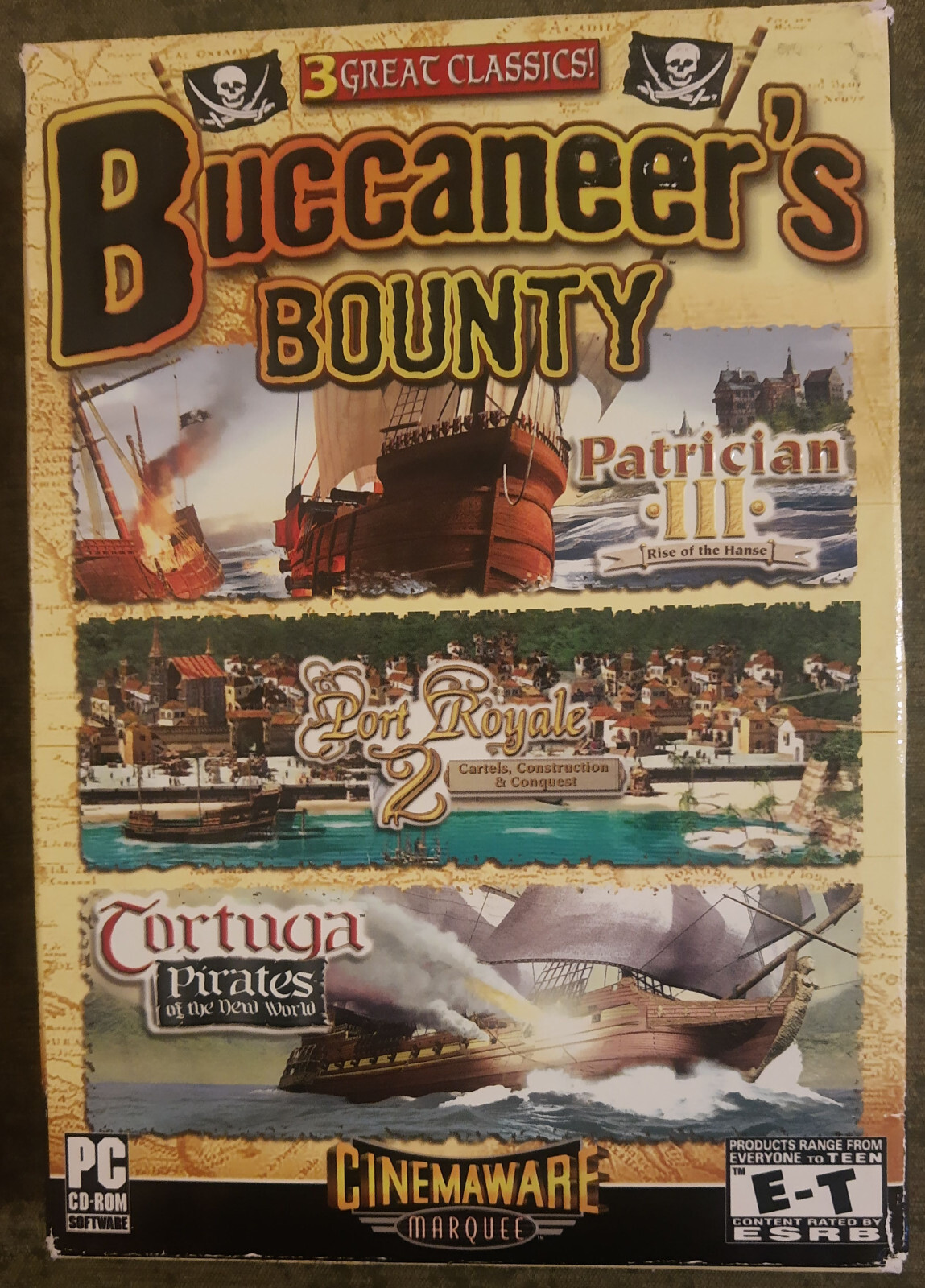 Buccaneer’s Bounty – rare retro PC game – Port Royale 2, Tortuga, Patrician III