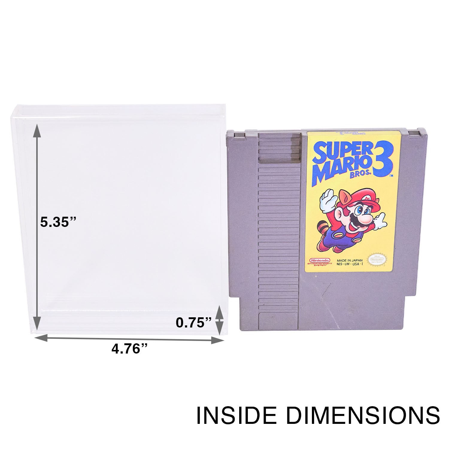 Acrylic Display Case for Nintendo Game Cartridges NES Premium UV Protection