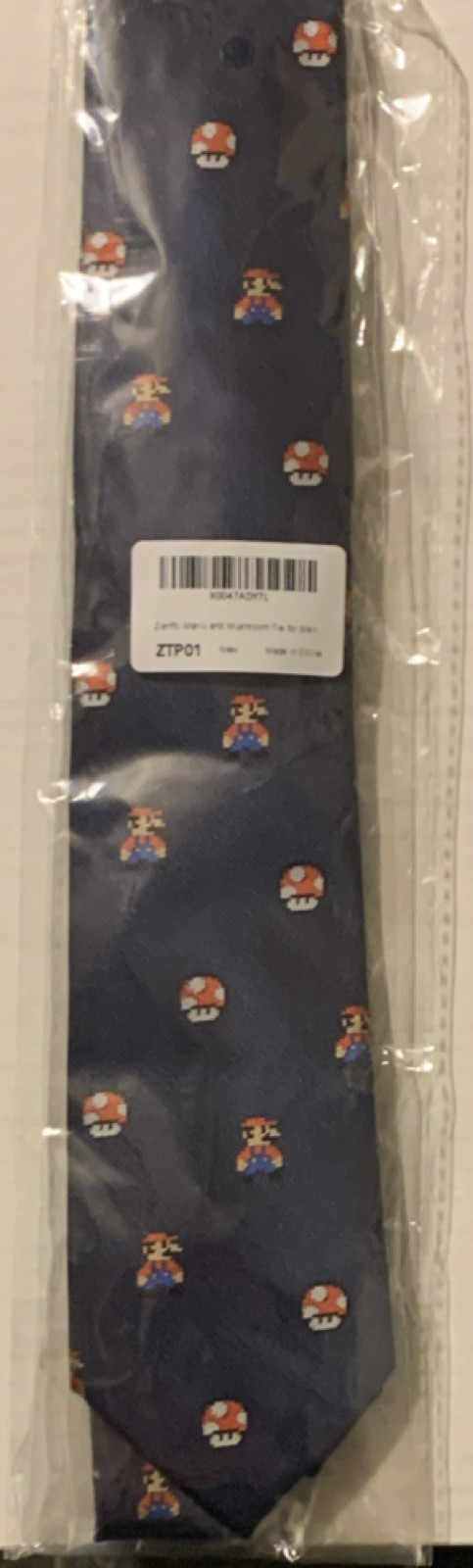 Super Mario Bros. Dark Blue Mario & Super Mushroom Necktie ZTP01 2021