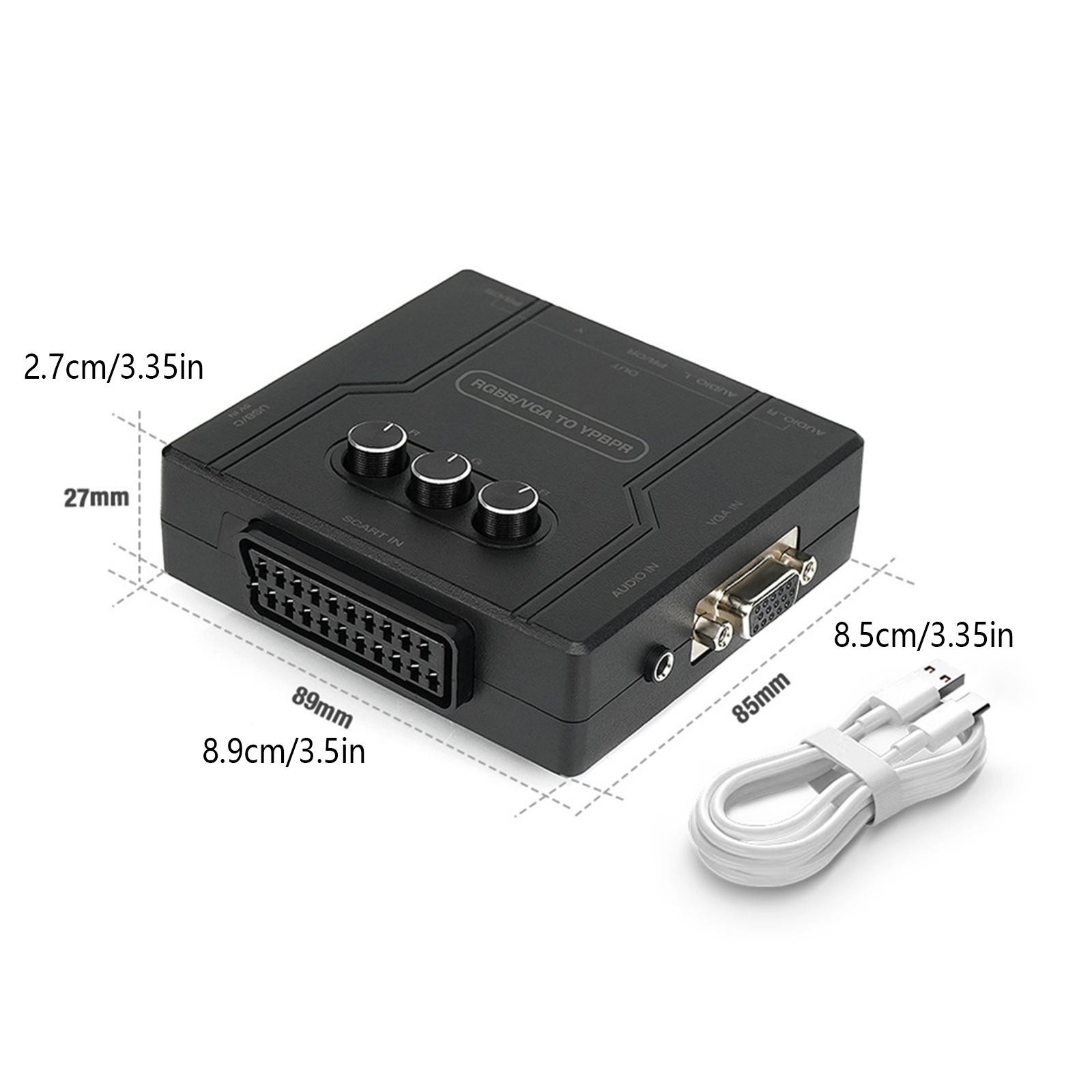 RGBS VGA to YPBPR Component Converter SCART to YPBPR for N64 PS1 PS2 Dreamcast